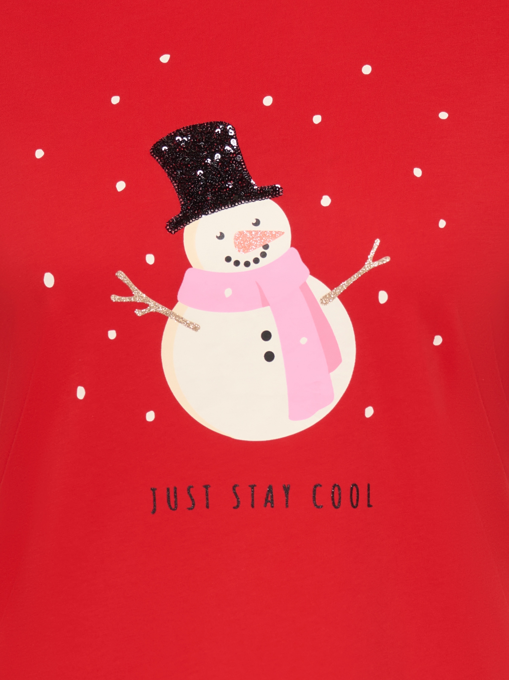 ONLY CARMAKOMA T-Shirt »CARKITA REG S/S TEE XMAS JRS« Baumwolle