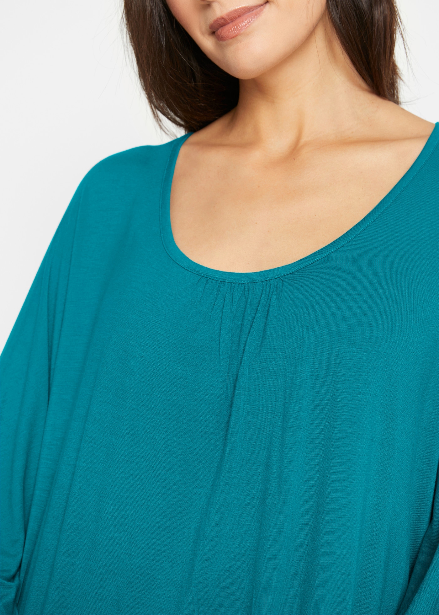 bonprix T-Shirt locker geschnittenes Fledermausshirt, mit Rundhalsausschnitt