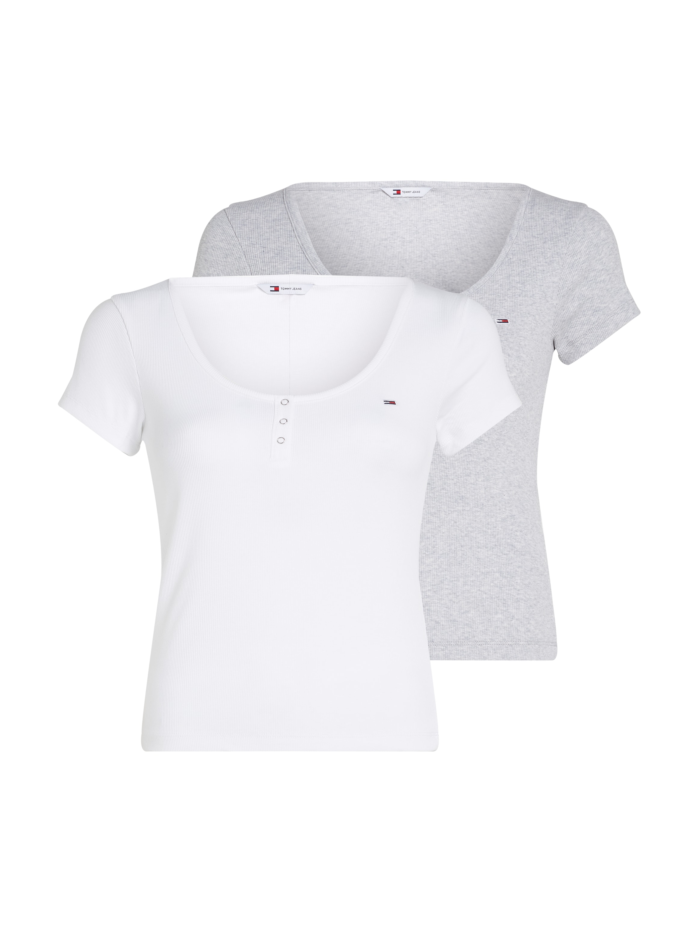 Tommy Jeans T-Shirt "TJW 2PACK HENLEY SS RIB TEE", mit Tommy Jeans Markenla günstig online kaufen