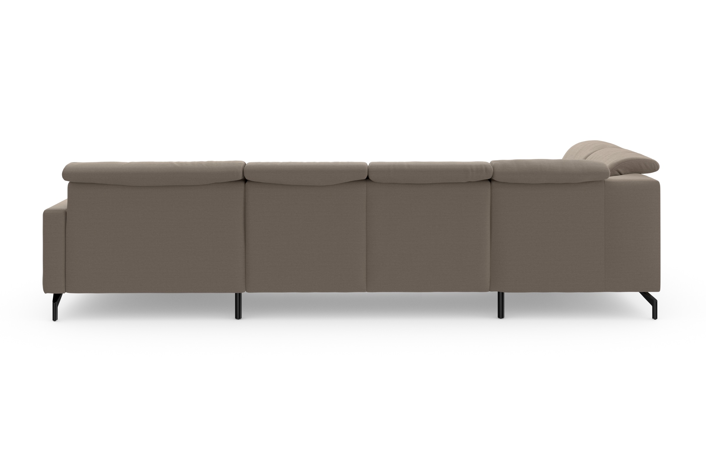 Wohnlandschaft SIT & MORE "Bailando U-Form", grau (taupe), B:337cm H:84cm T:205cm, Sofas, Wohnlandschaft, wahlweise mit Kopfteilverstellung und Vorziehsitz, motorisch 3