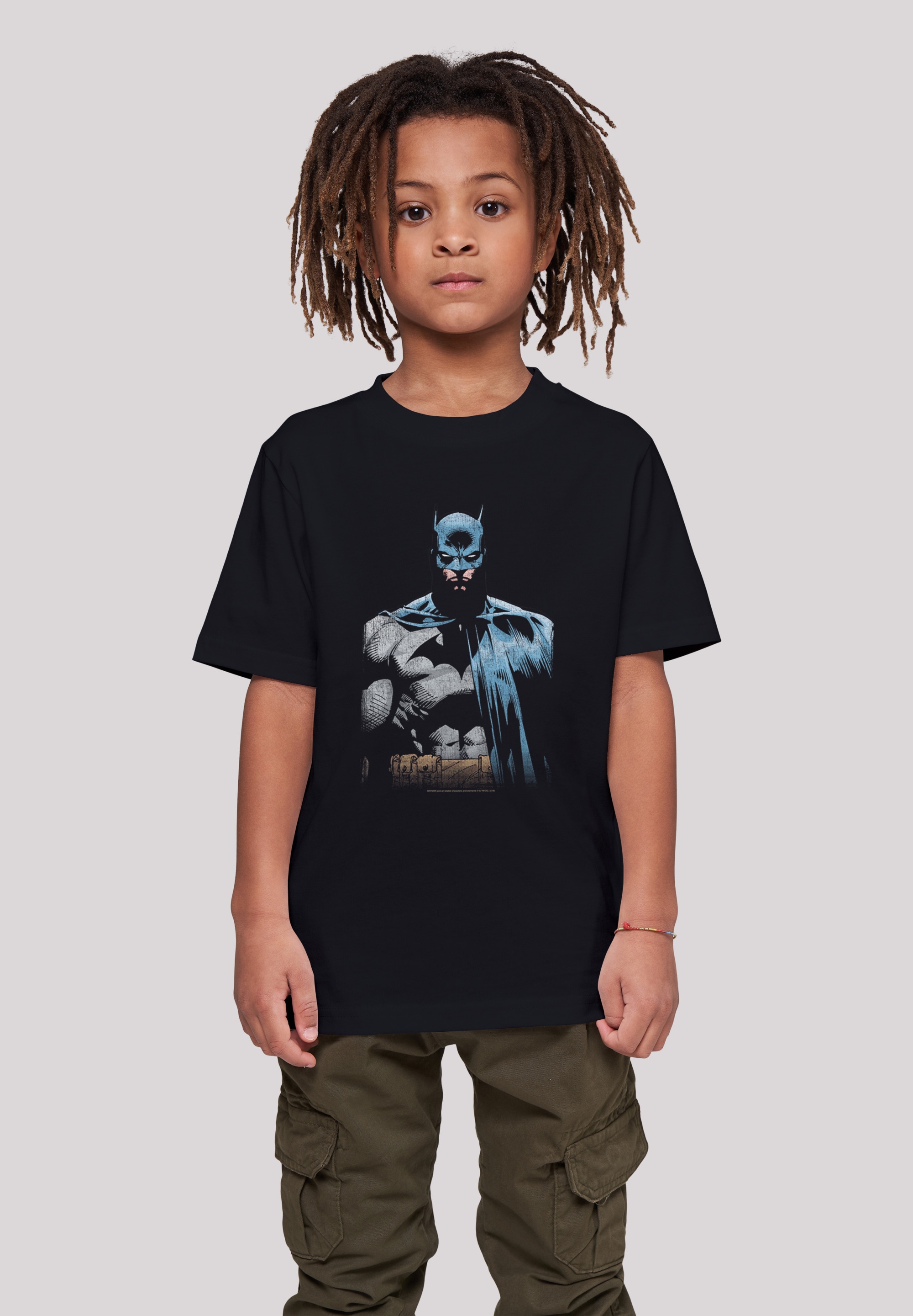 F4NT4STIC Kurzarmshirt »F4NT4STIC Kinder Batman Close Up with Kids Basic Tee«, (1 tlg.)