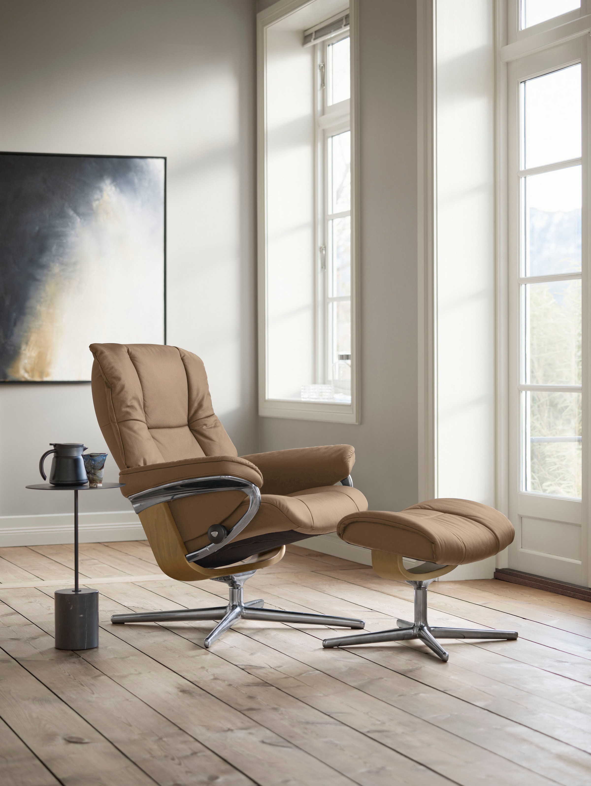 Stressless® Fußhocker »Mayfair«, mit Cross Base, Größe S, M & L, Holzakzent Eiche