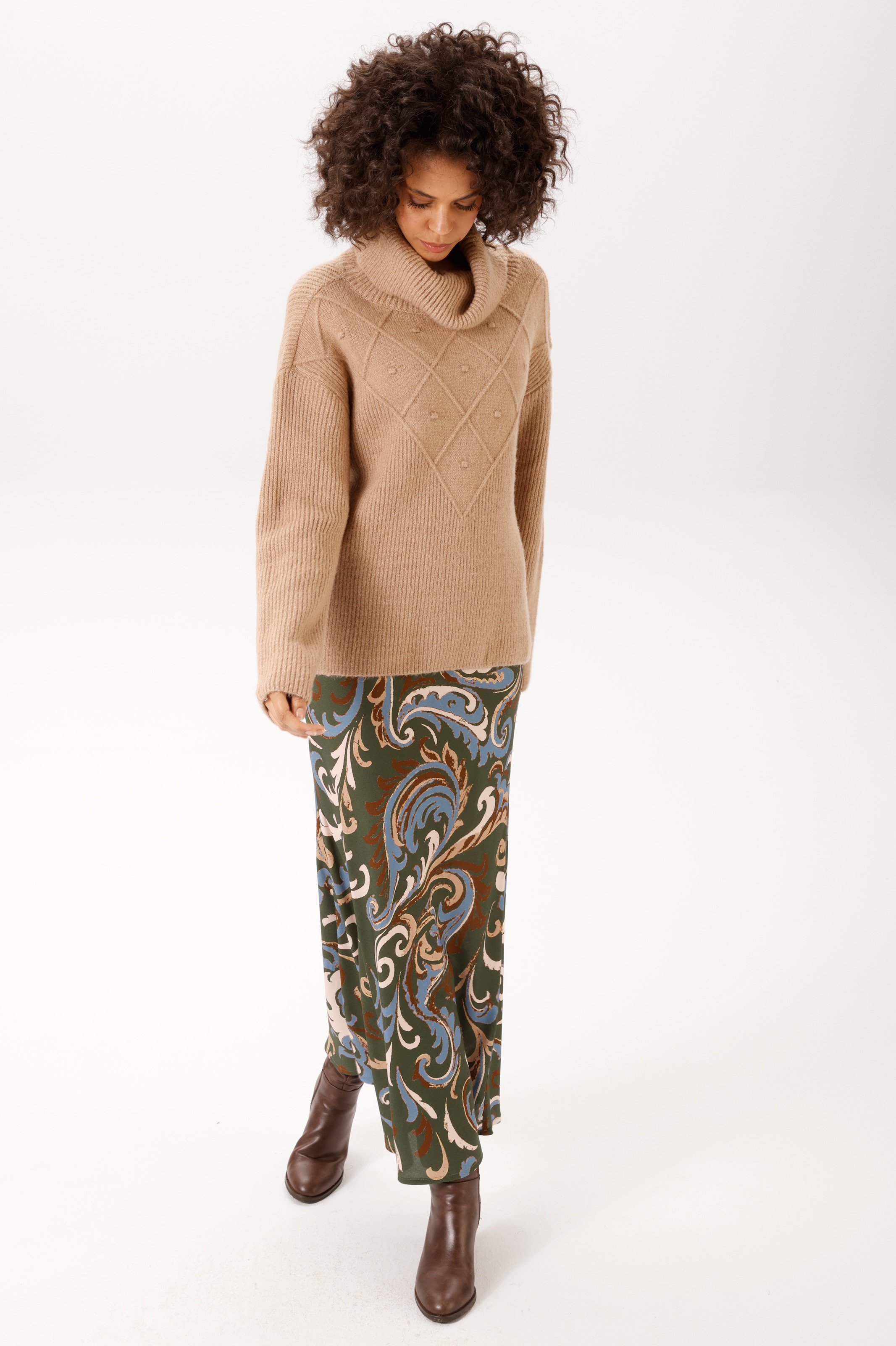 Aniston CASUAL Strickpullover im interessanten Muster-Mix - NEUE KOLLEKTION
