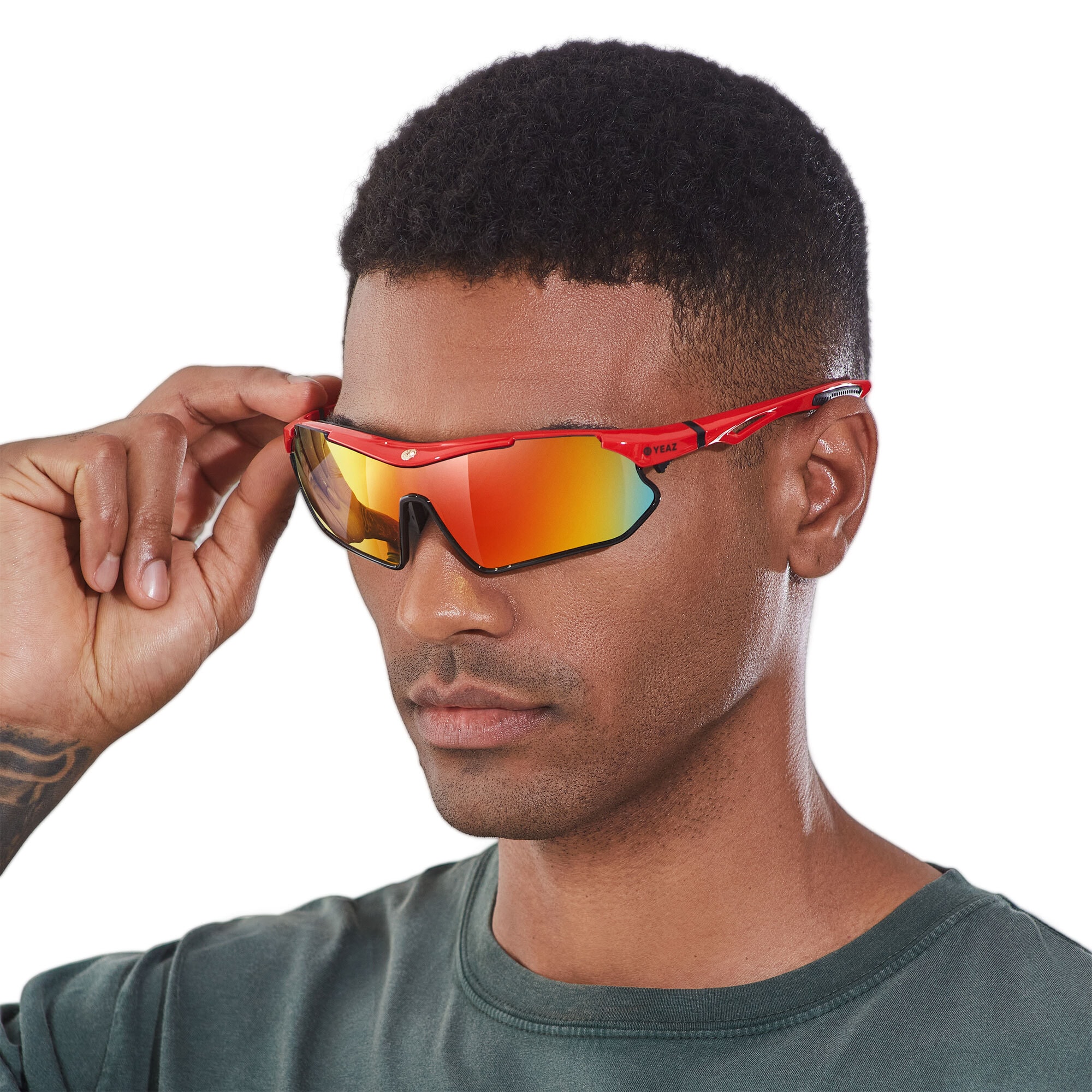 YEAZ Sportbrille »Sport-Sonnenbrille rot/schwarz/rot SUNRAY«