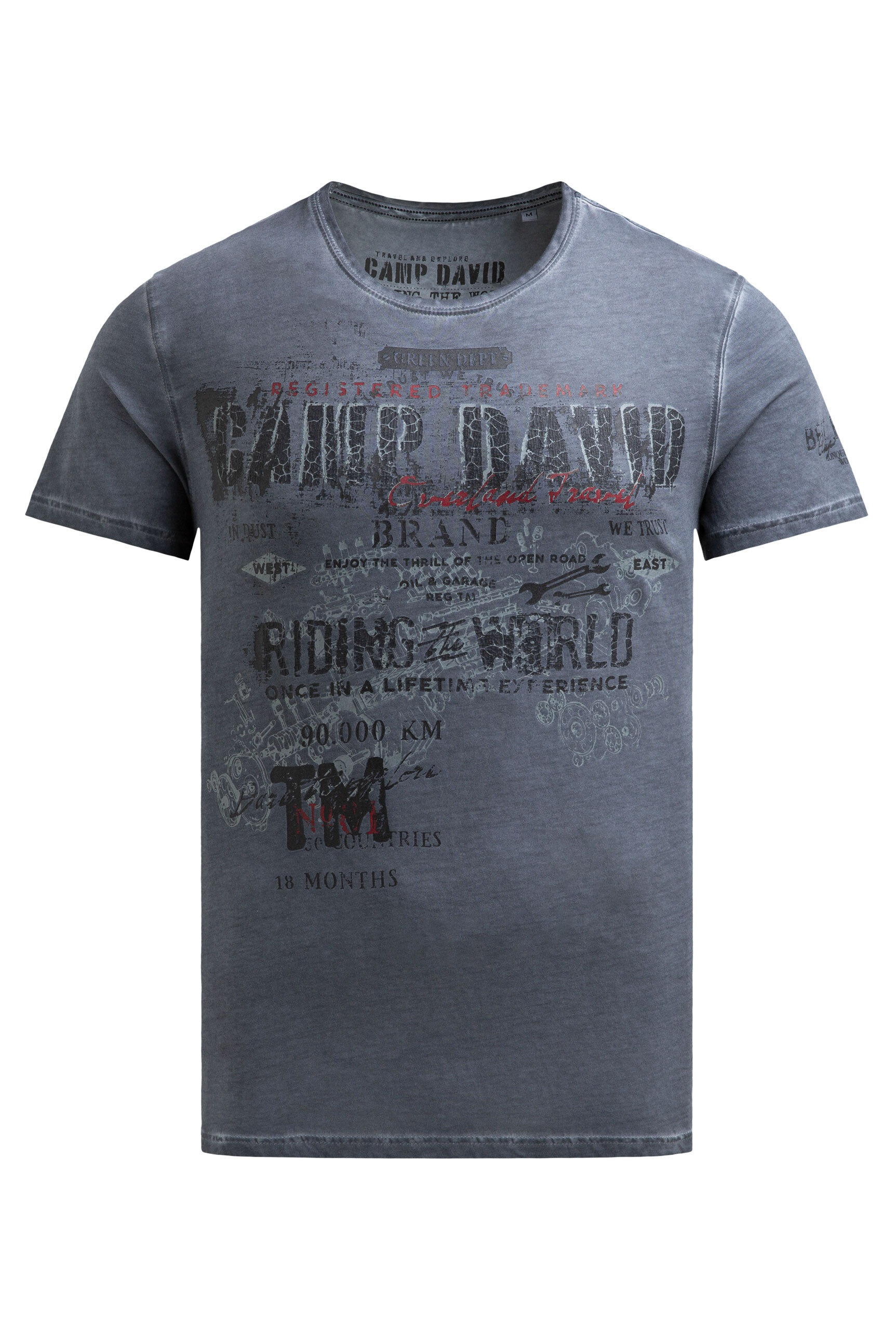 CAMP DAVID Rundhalsshirt, mit Kontrastnähten