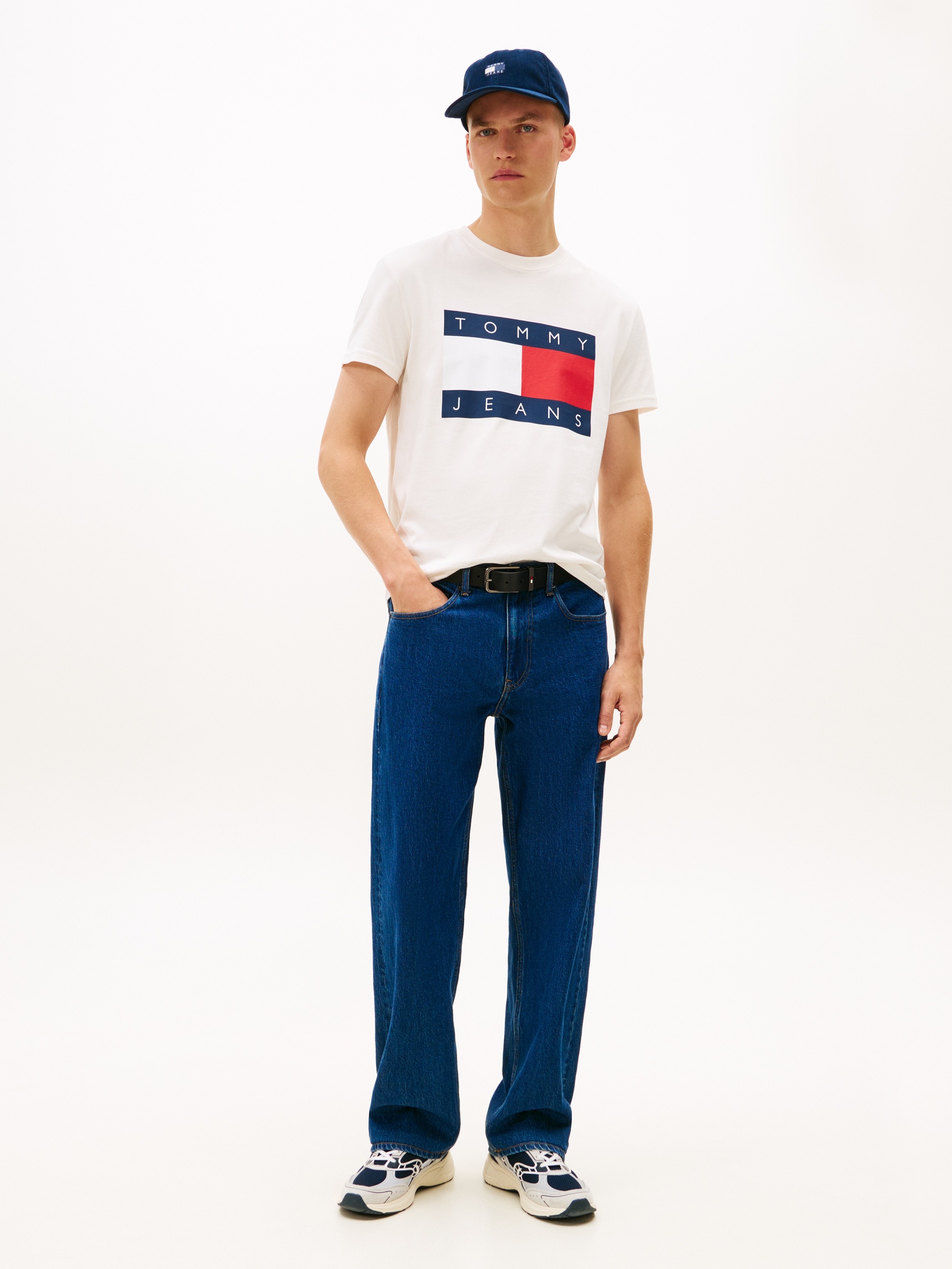 Tommy Jeans T-Shirt, Rundhalsausschnitt, Regular Fit, Logo-Druck