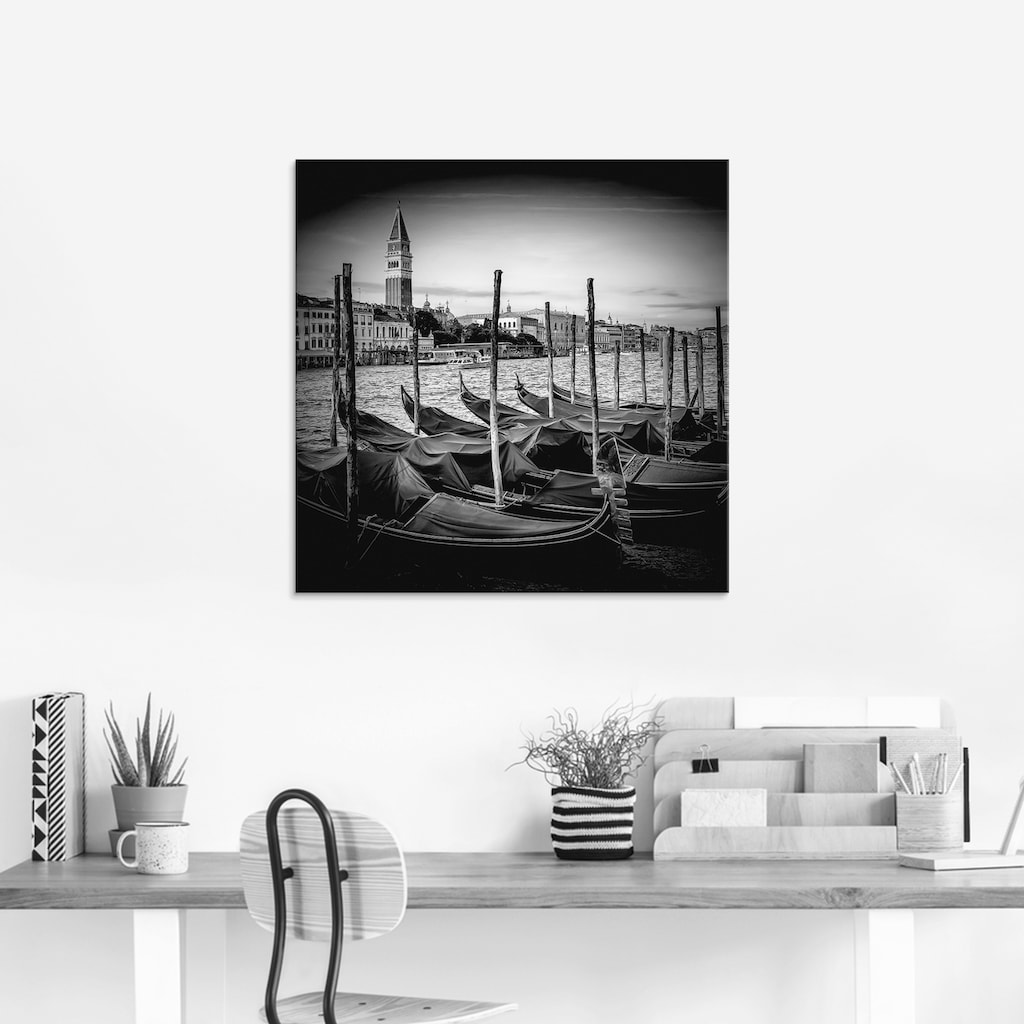 Artland Glasbild »Venedig Canal Grande & Markusturm II«, Italien, (1 St.)