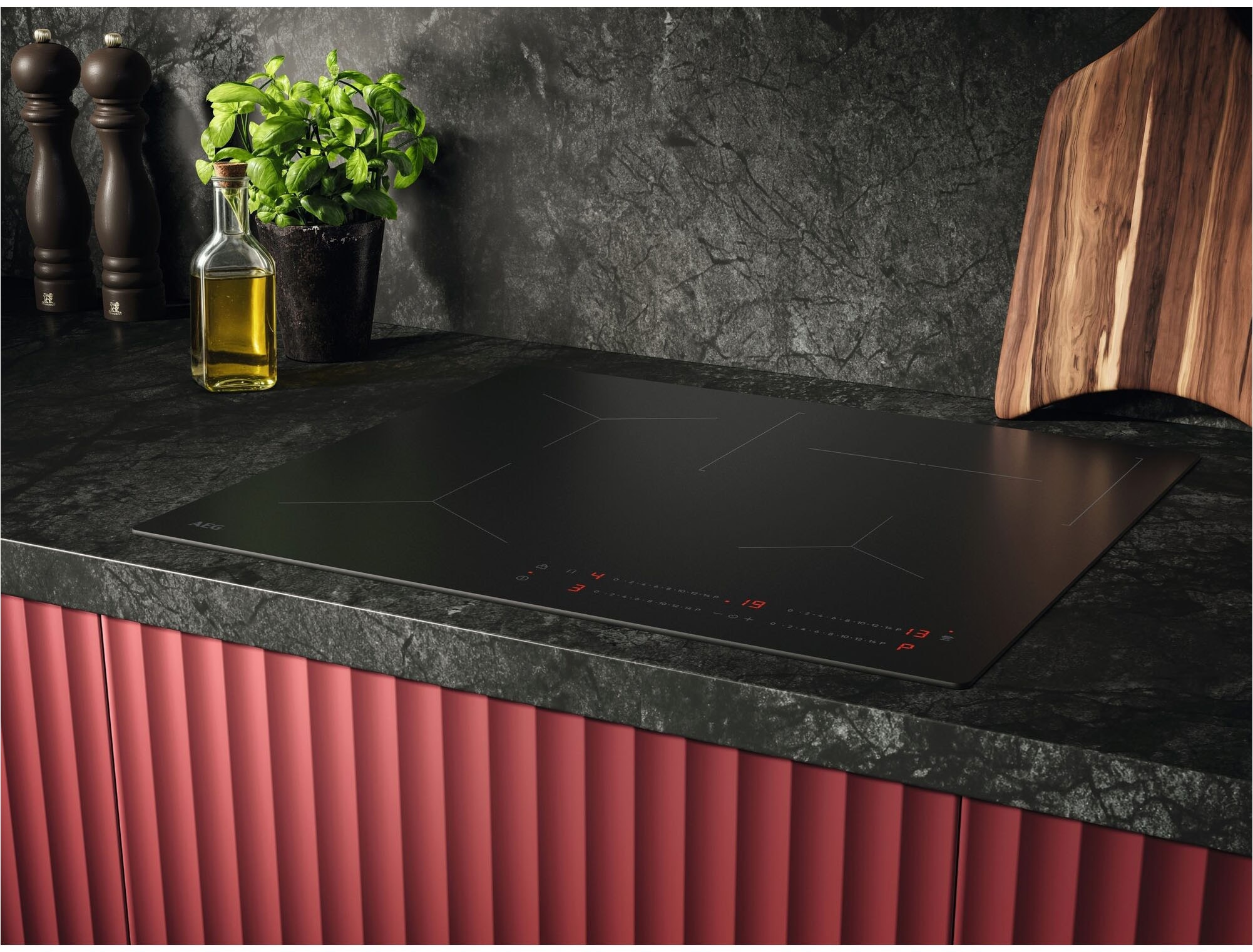 AEG Induktions-Kochfeld »TO64ICOFIT« mit Hob²Hood Dunstabzug, Topferkennung, mit Öko-Timer