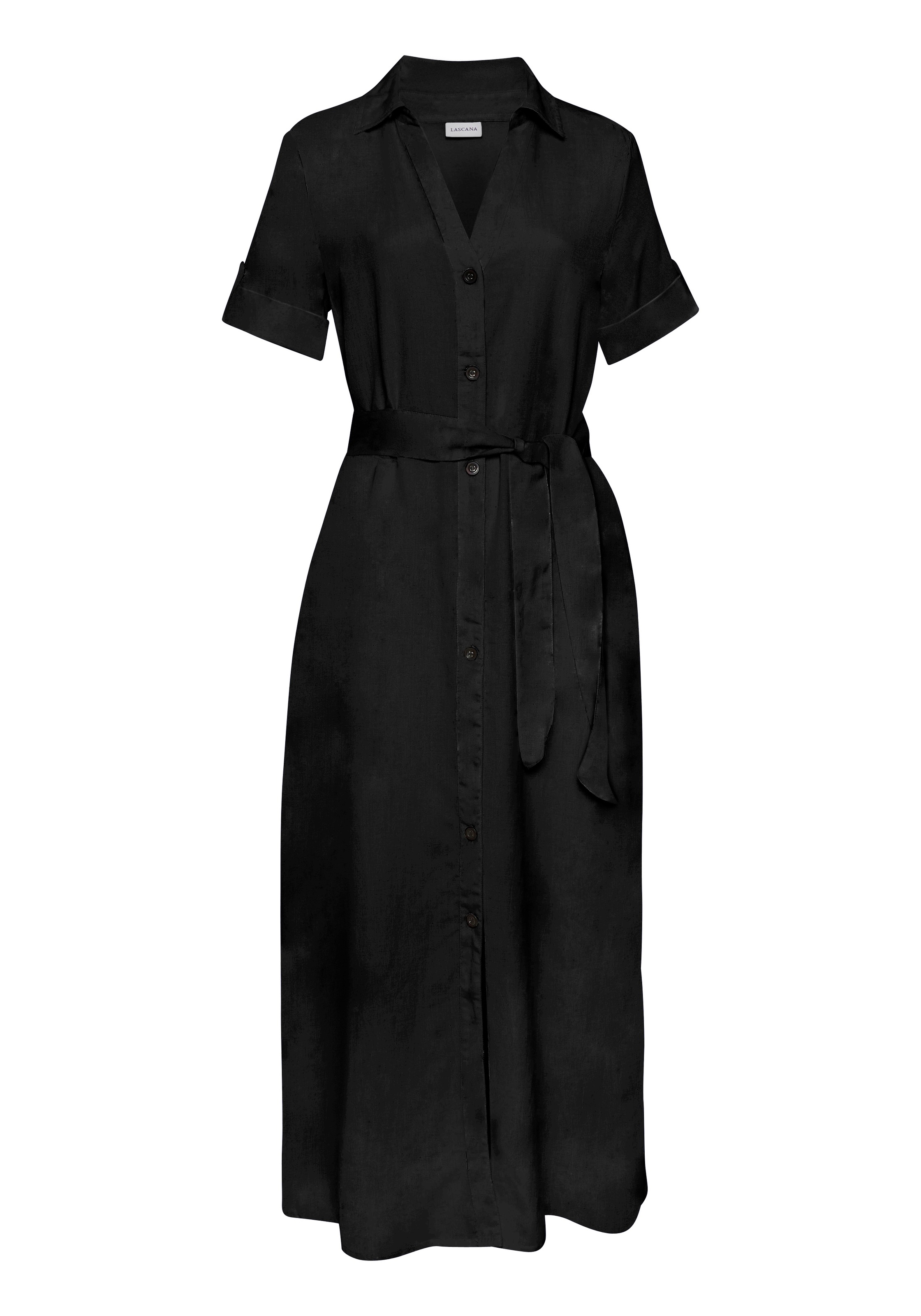 LASCANA Hemdblusenkleid, (mit Bindegürtel), aus Leinenmix günstig online kaufen