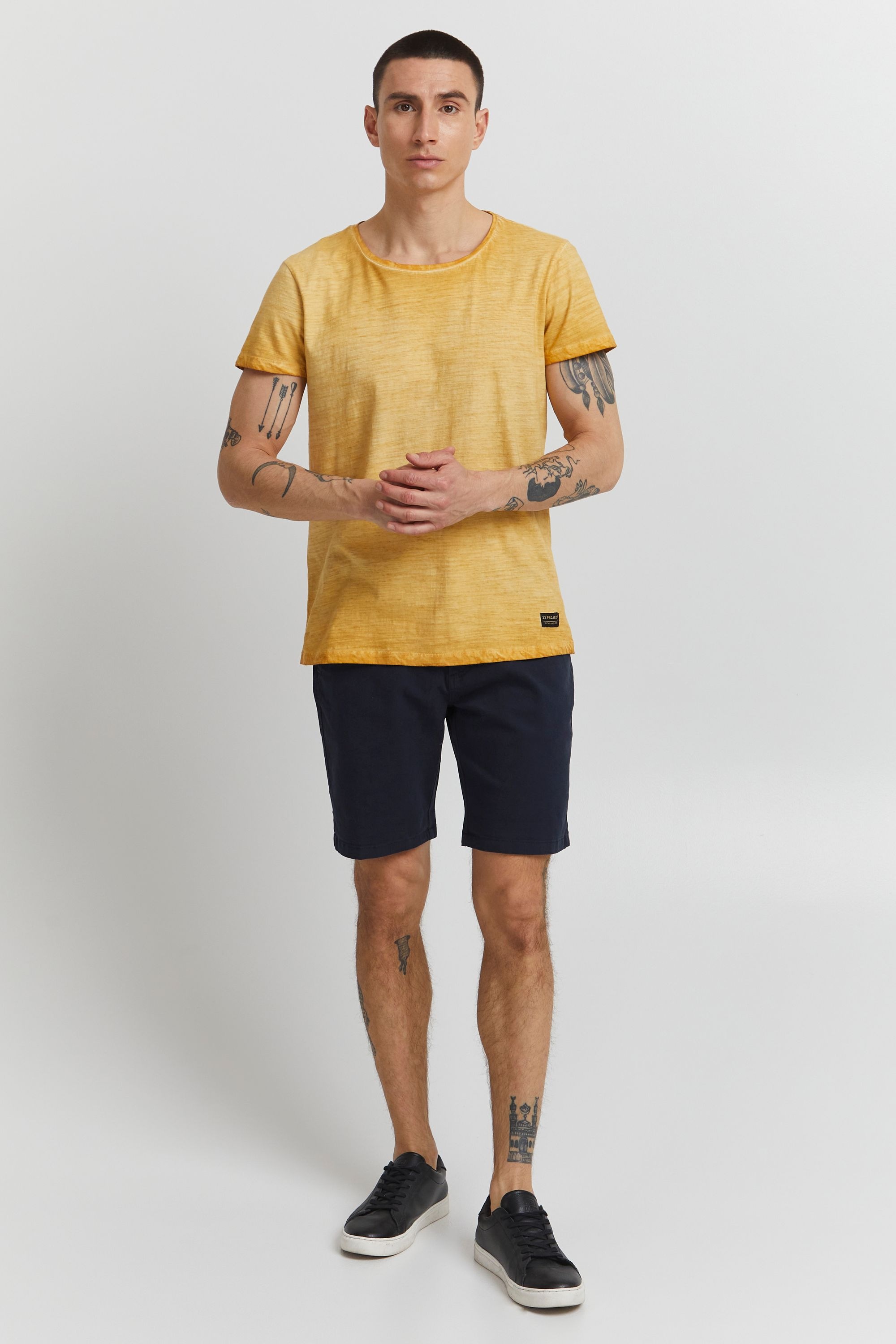 Shorts 11 PROJECT "Shorts PRGalino", Herren, Gr. XXL, N-Gr, blau (insignia blau), Obermaterial: 98% Baumwolle CO. 2% Elasthan EL., Hosen Shorts 2