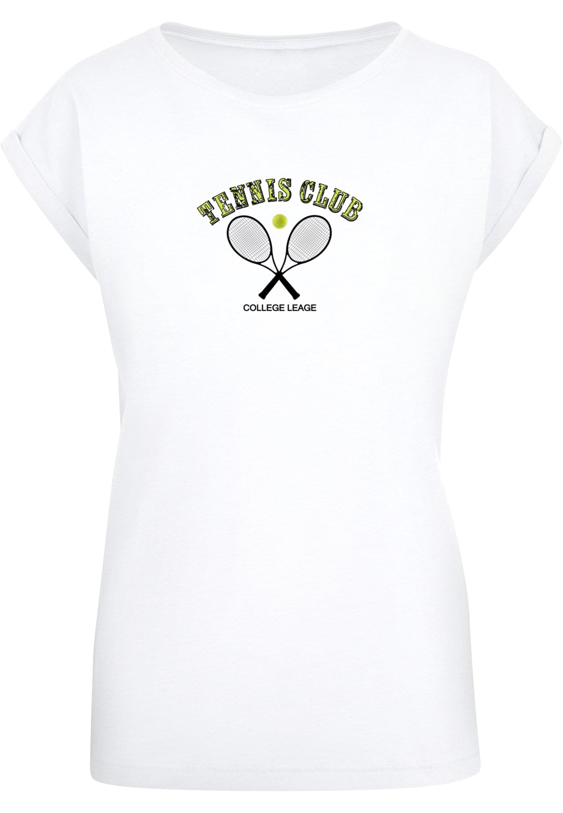 Merchcode T-Shirt "Merchcode Damen Ladies Tennis Club Extended Shoulder Tee günstig online kaufen