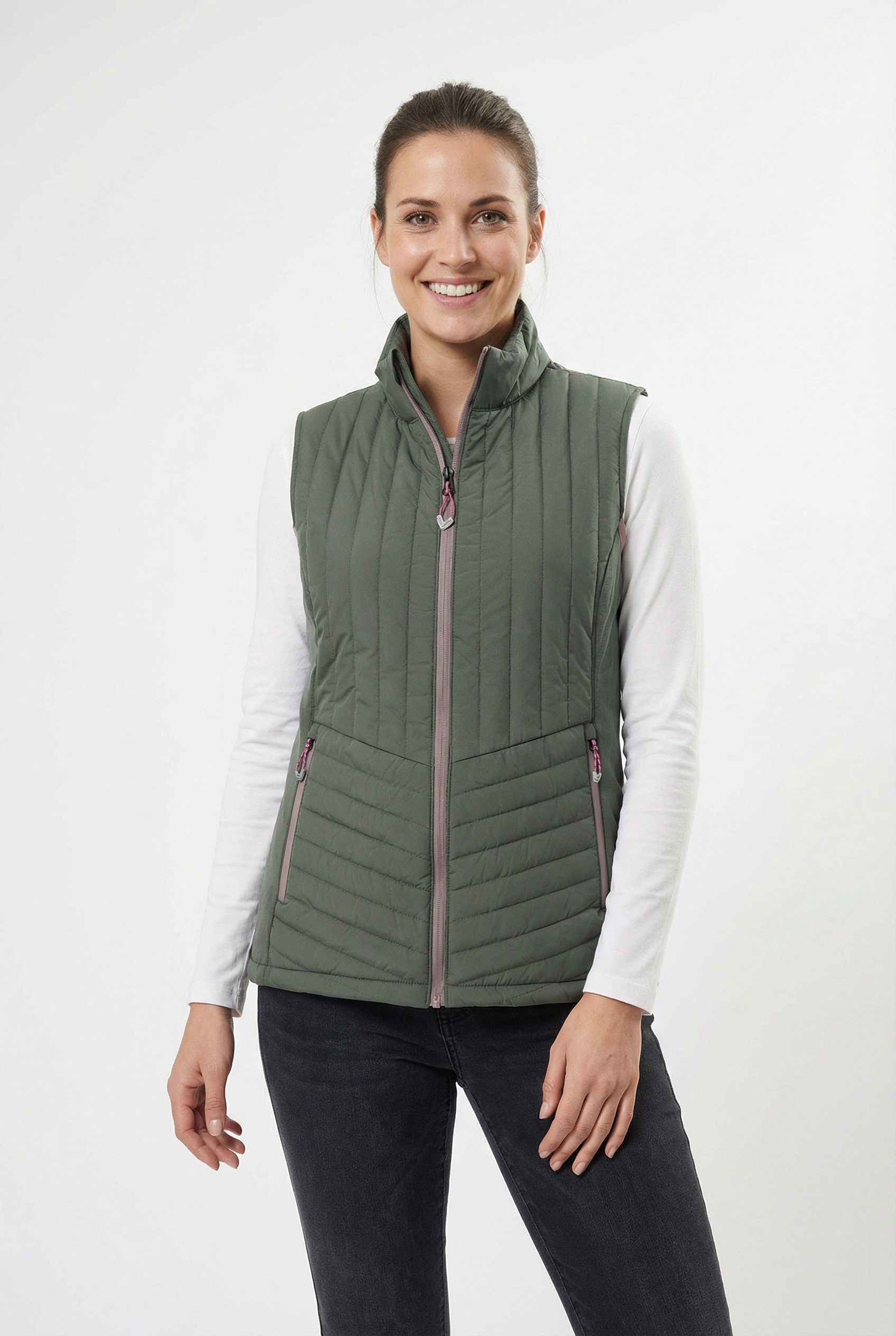 Funktionsweste KILLTEC "KOS 70 WMN VST", Damen, Gr. 40, sage, Obermaterial: 100% Polyester. Futter: 100% Polyester, Westen Funktionsweste, für den Übergang