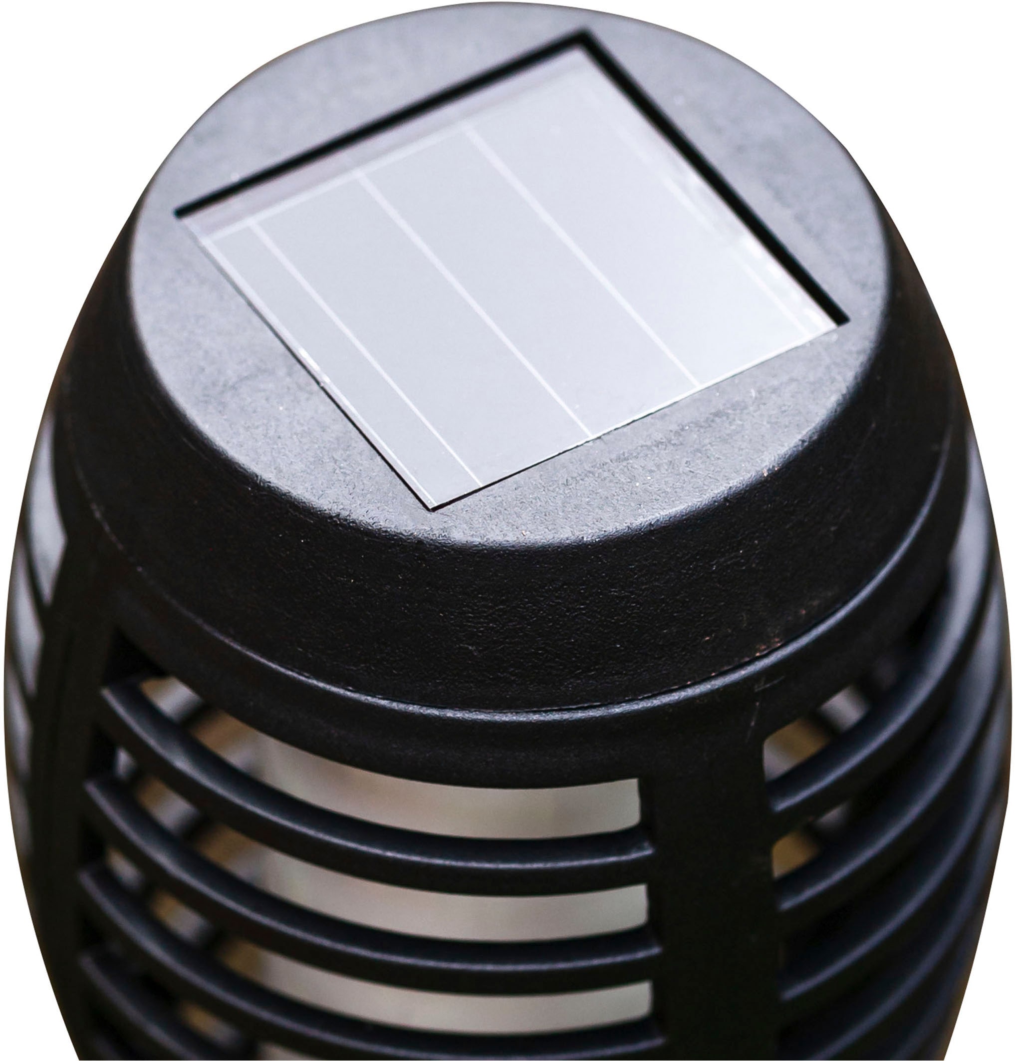 näve LED Solarleuchte »Fanilo«, 5 flammig, Leuchtmittel LED-Modul | LED fest integriert, 5er Set Fackeln, Flammeneffekt, schwarz, LED warmweiß, H: 45cm, D: 6cm