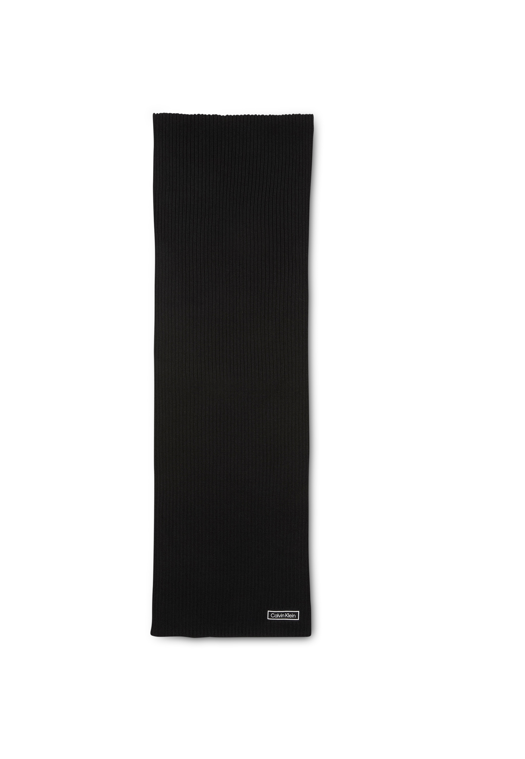 Calvin Klein Modetuch "PATCH CHUNKY RIB COTTON SCARF", Perfekt für den Allt günstig online kaufen