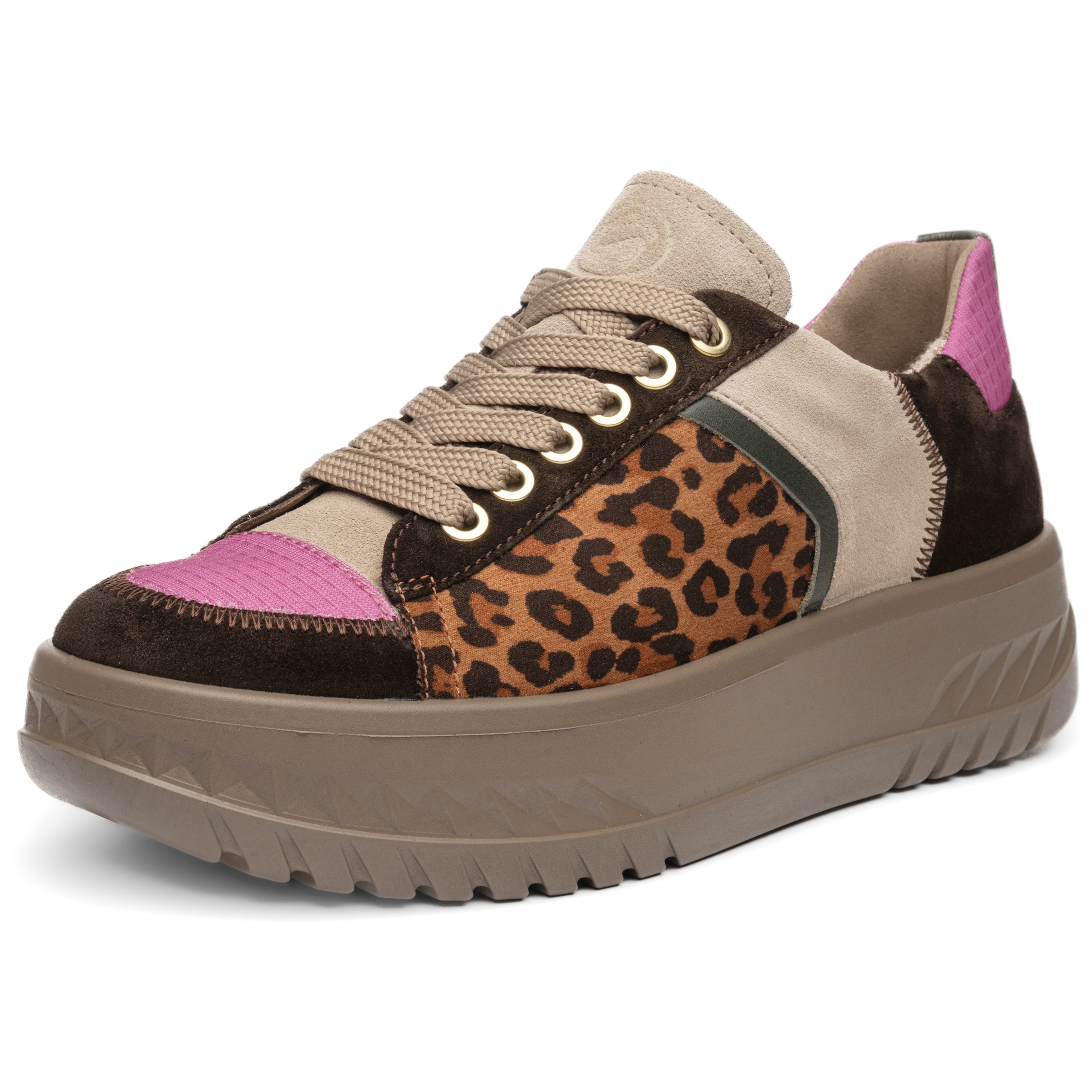 Ara Plateausneaker "MONACO" Freizeitschuh, Halbschuh, Schnürschuh mit Besätzen, H-Weite