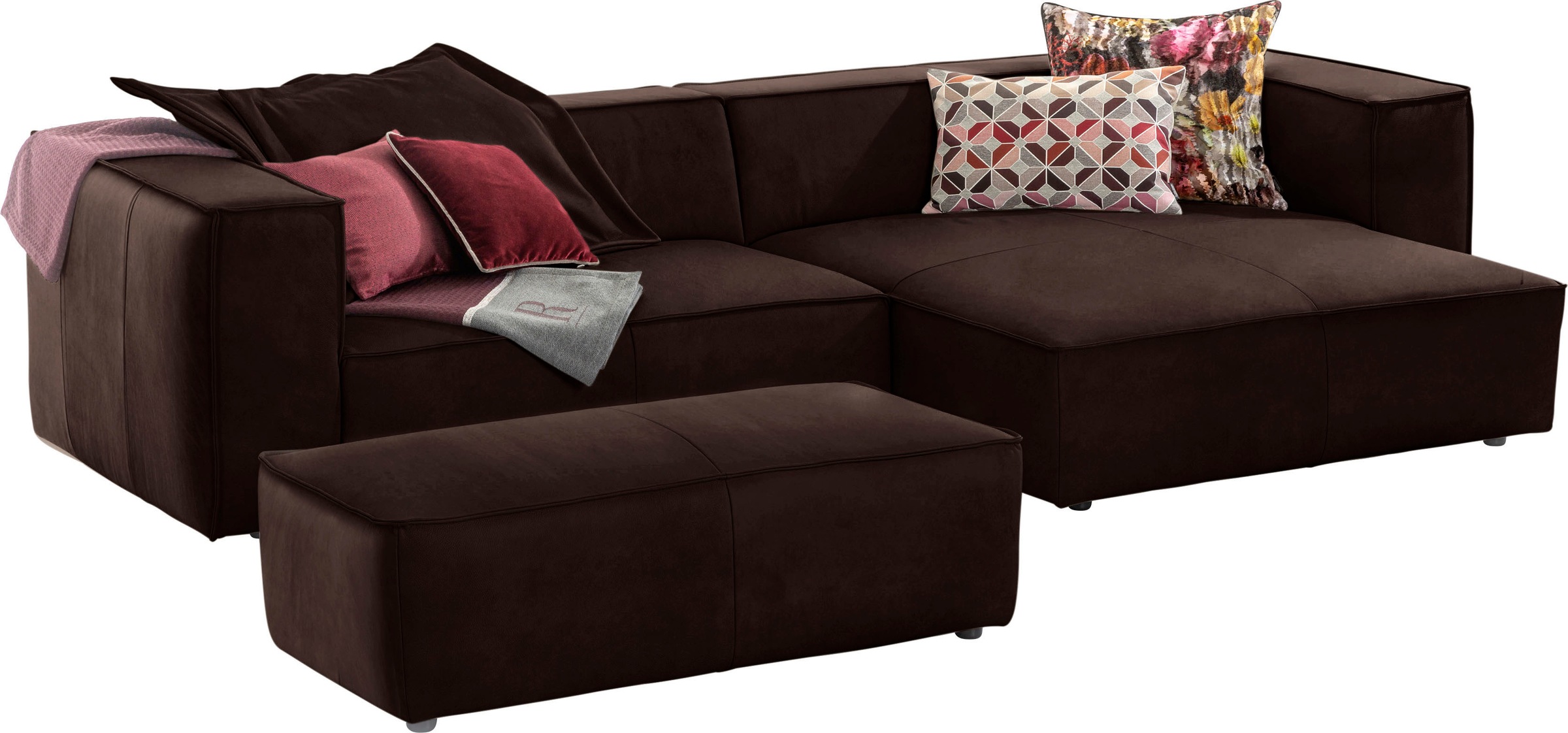 W.SCHILLIG Ecksofa "around-the-block", (Spar-Set), inklusive Hocker, mit el günstig online kaufen