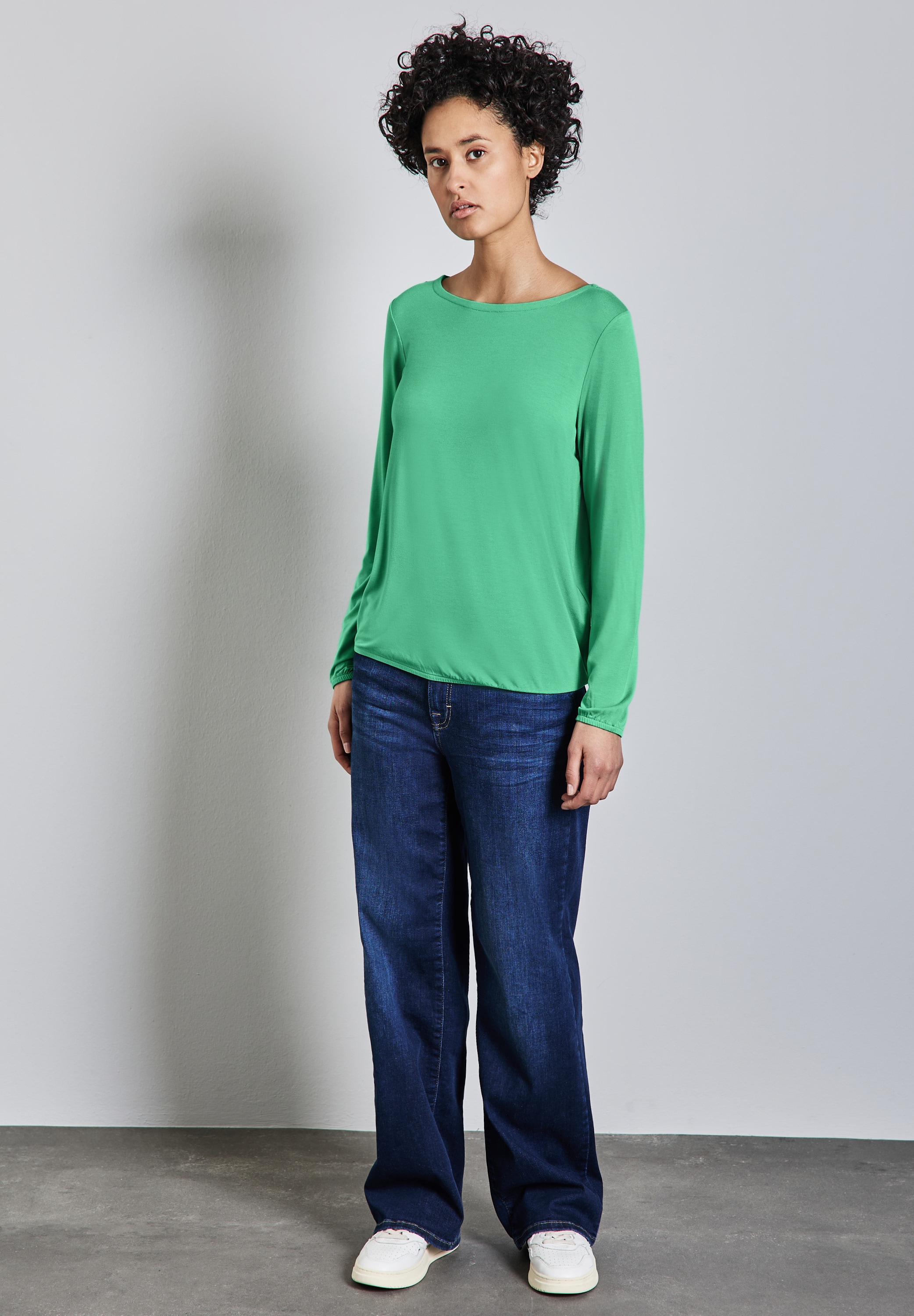 STREET ONE Langarmshirt, mit U-Boot-Ausschnitt