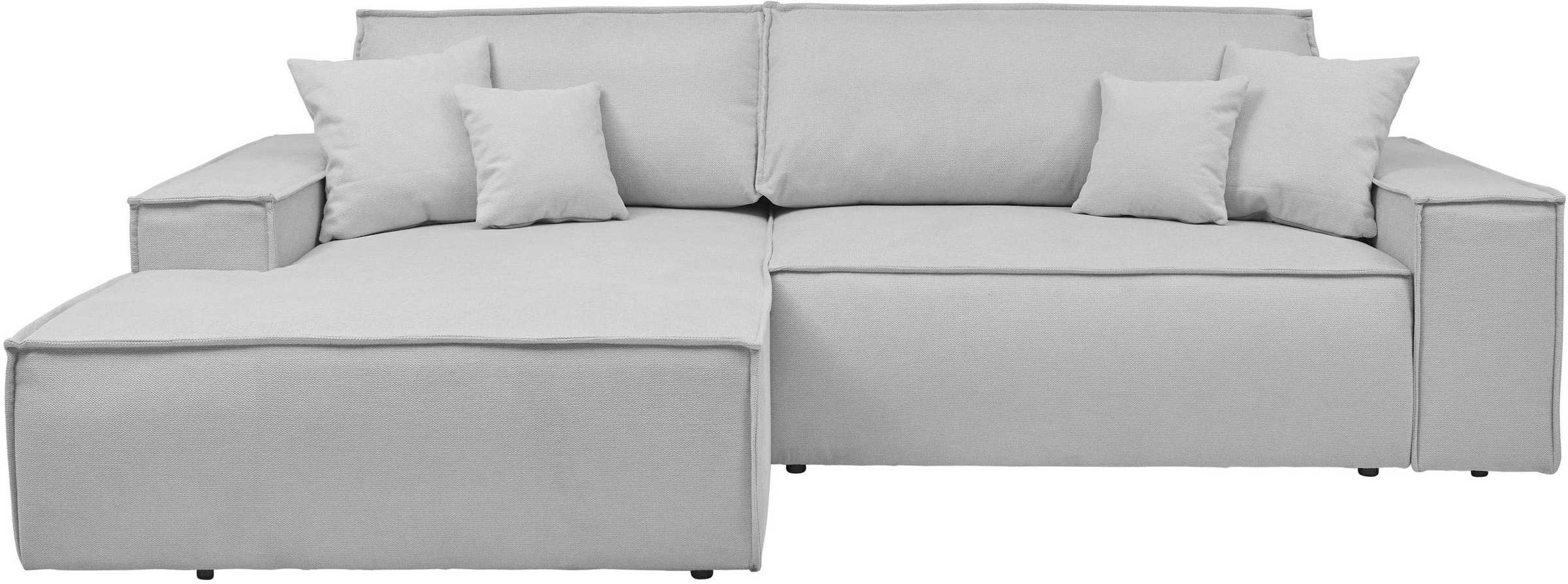 andas Ecksofa "Finnley Schlafsofa 267 cm in Bouclé, Struktur fein u. Cord, günstig online kaufen