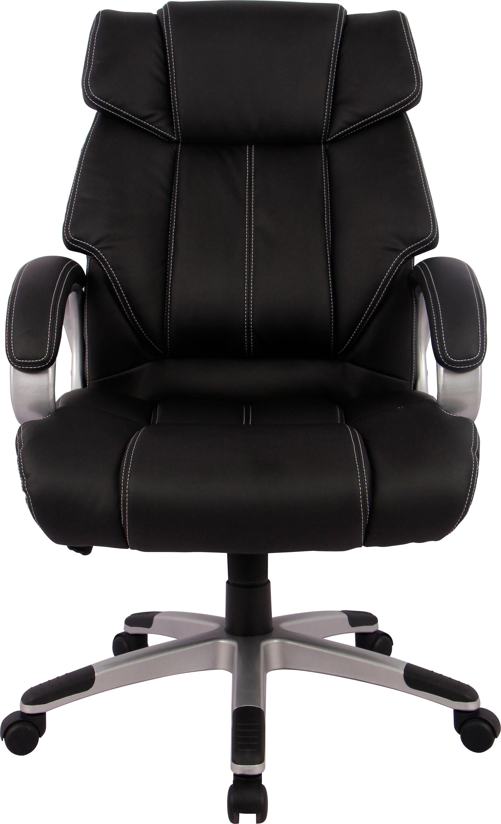 INOSIGN Chefsessel »bequemer Bürostuhl fürs Homeoffice,«, Kunstleder, verstellbare Sitzhöhe/Sitztiefe, komfortable Polsterung
