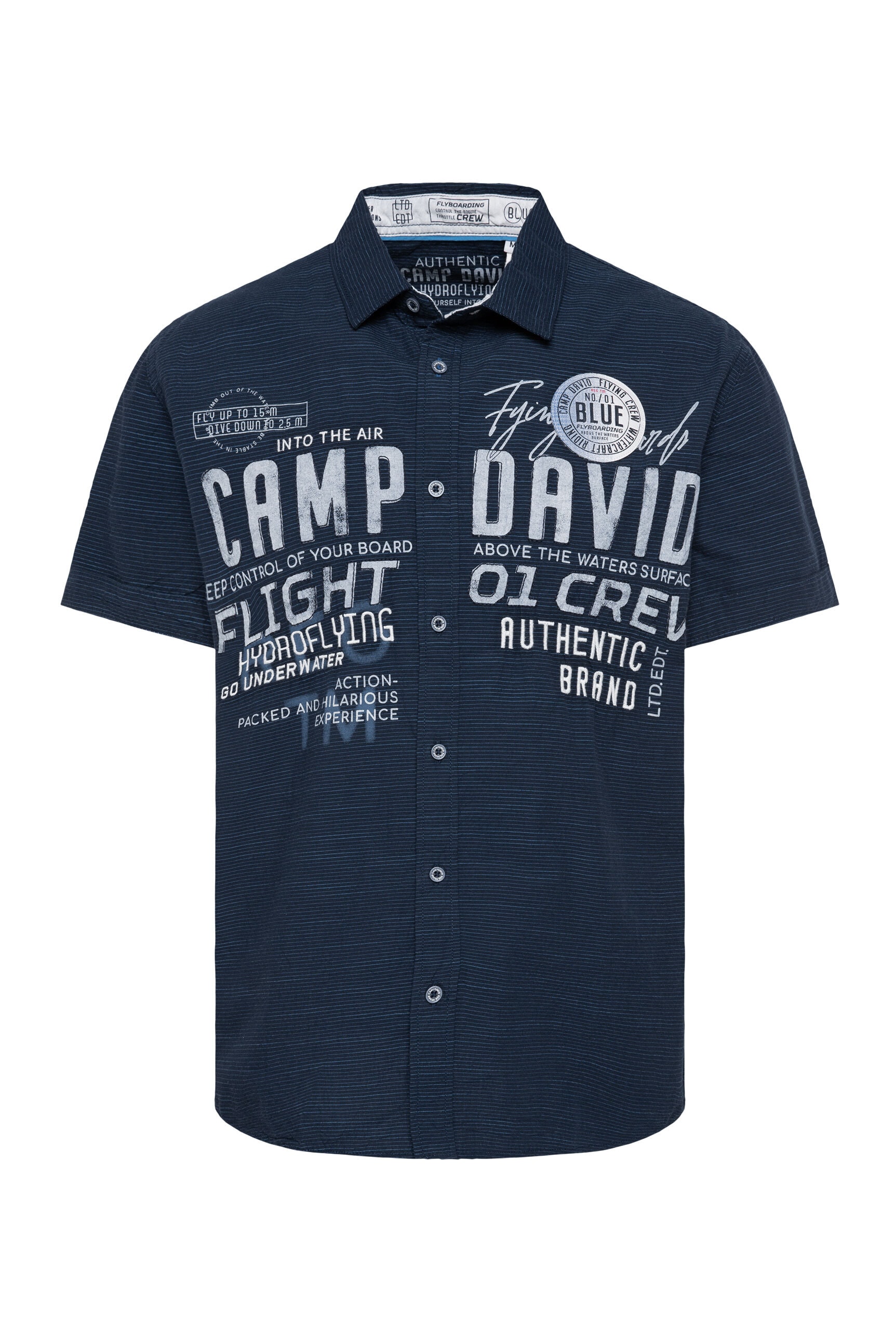 CAMP DAVID Kurzarmhemd, aus Baumwolle