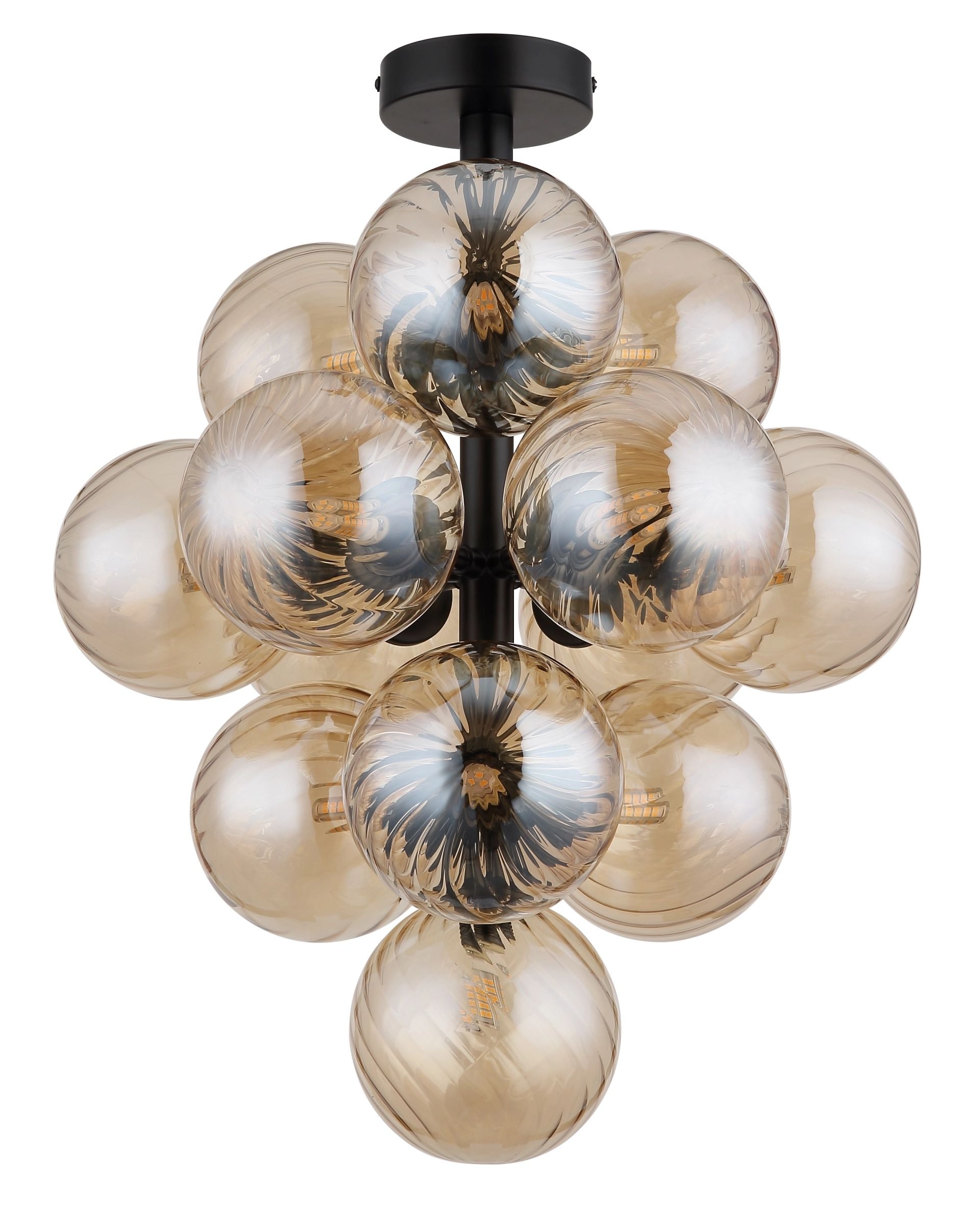 GLOBO LIGHTING Deckenleuchte "CONOR", 13, Ø 39,5cm, 1 Stk., gelb, Wohnzimmer, Leuchten, Deckenlampe, Glas, Wohnzimmer, Essbereich