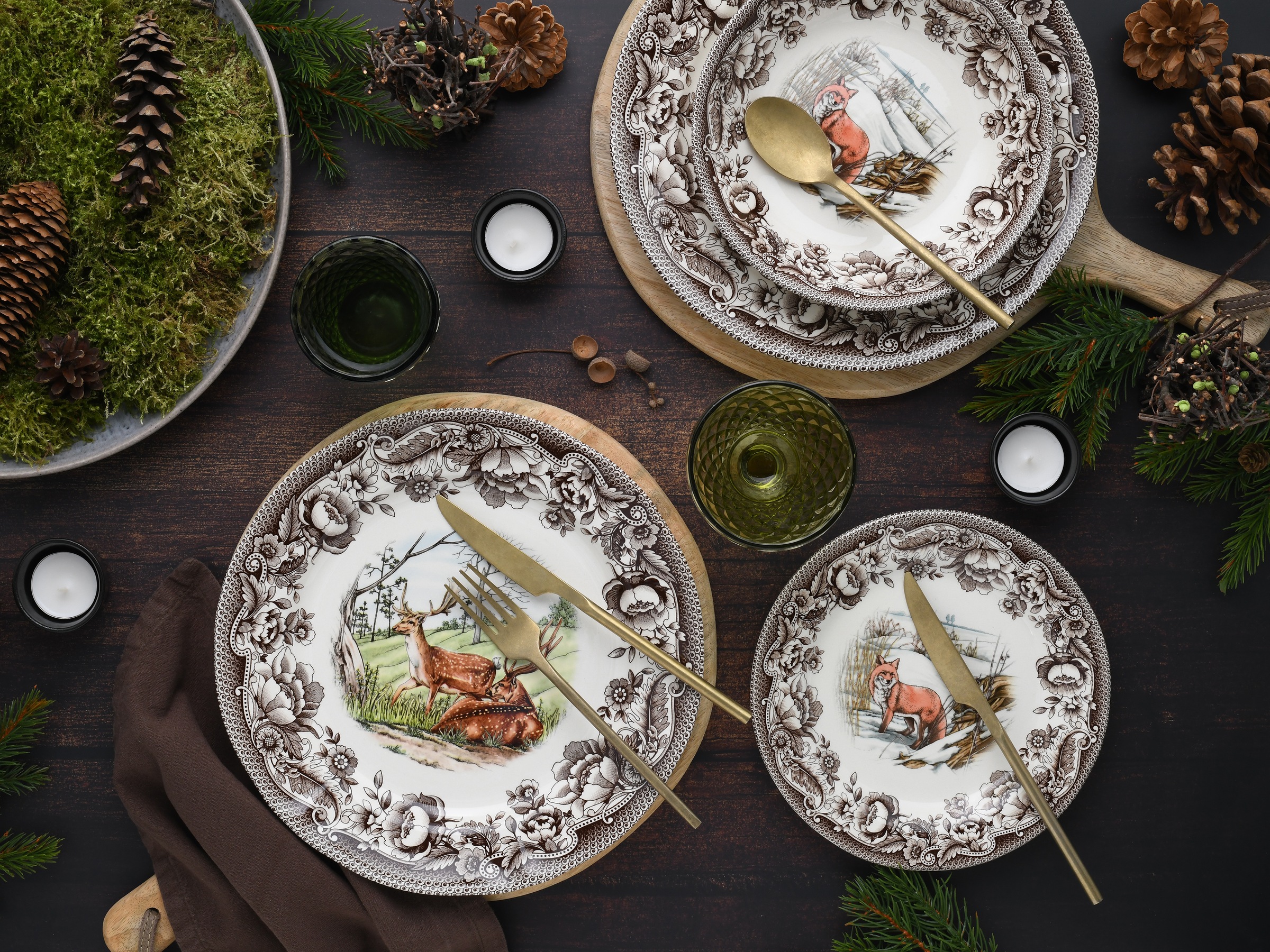 CreaTable Teller-Set »Haydon Grove, Tellerset 18-tlg«, (Set, 18 tlg.), Tiermotive, Landhausstil