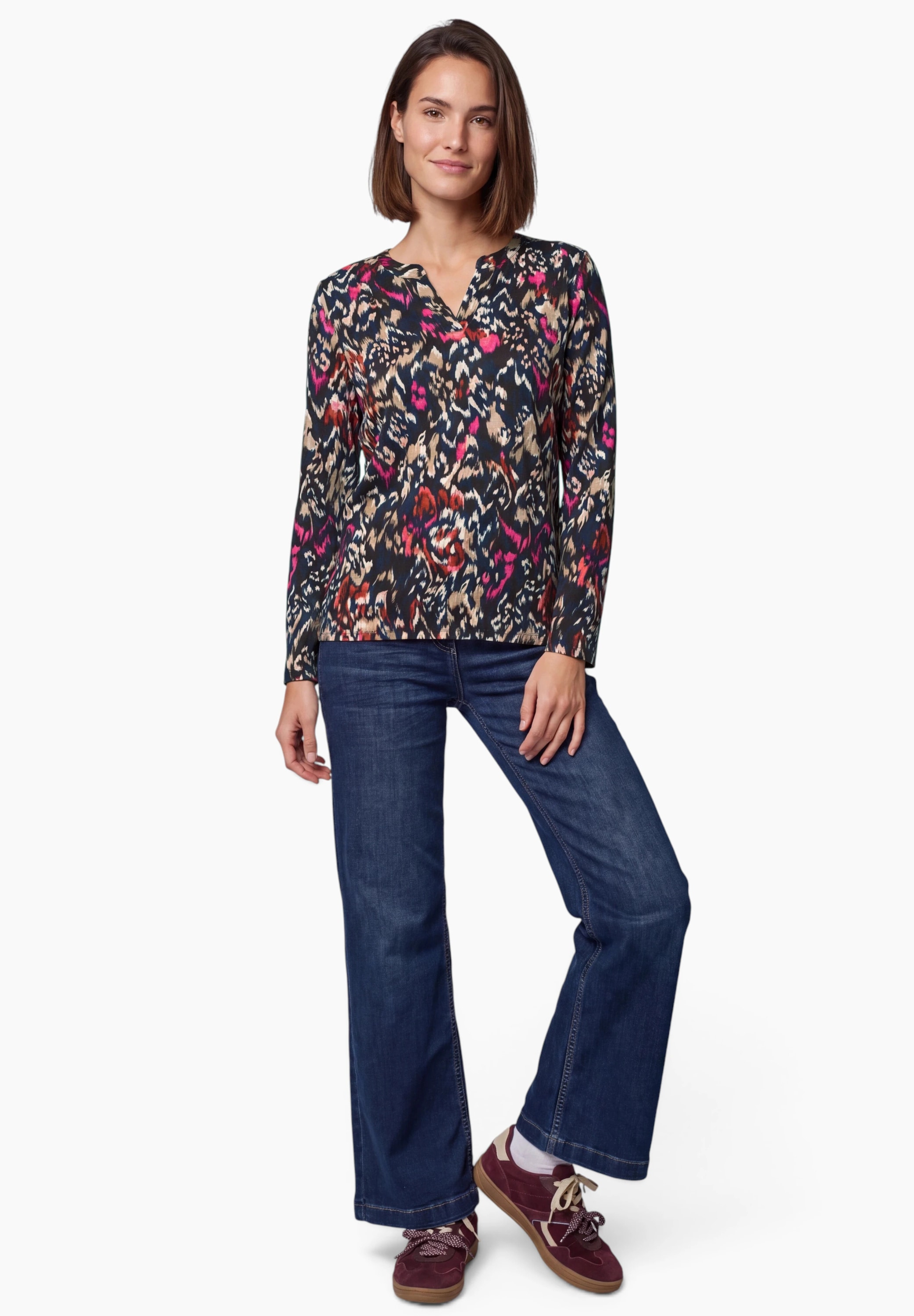 Cecil Langarmshirt aus reiner Baumwolle