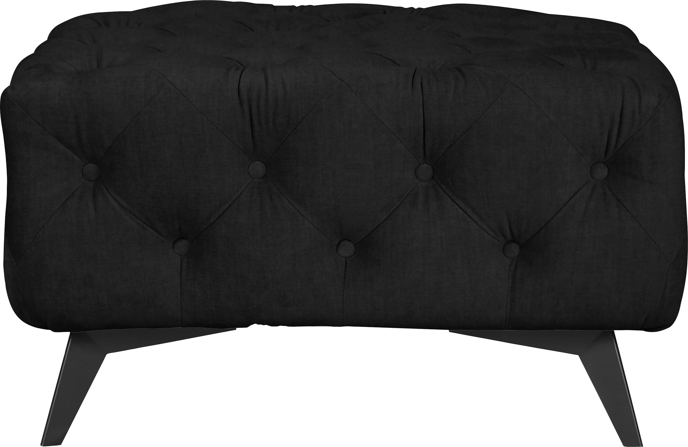 Thumbnail - Home affaire Polsterhocker "Glynis" aufwändige Knopfheftung, moderne Chesterfield Optik, Fußfarbe wählbar