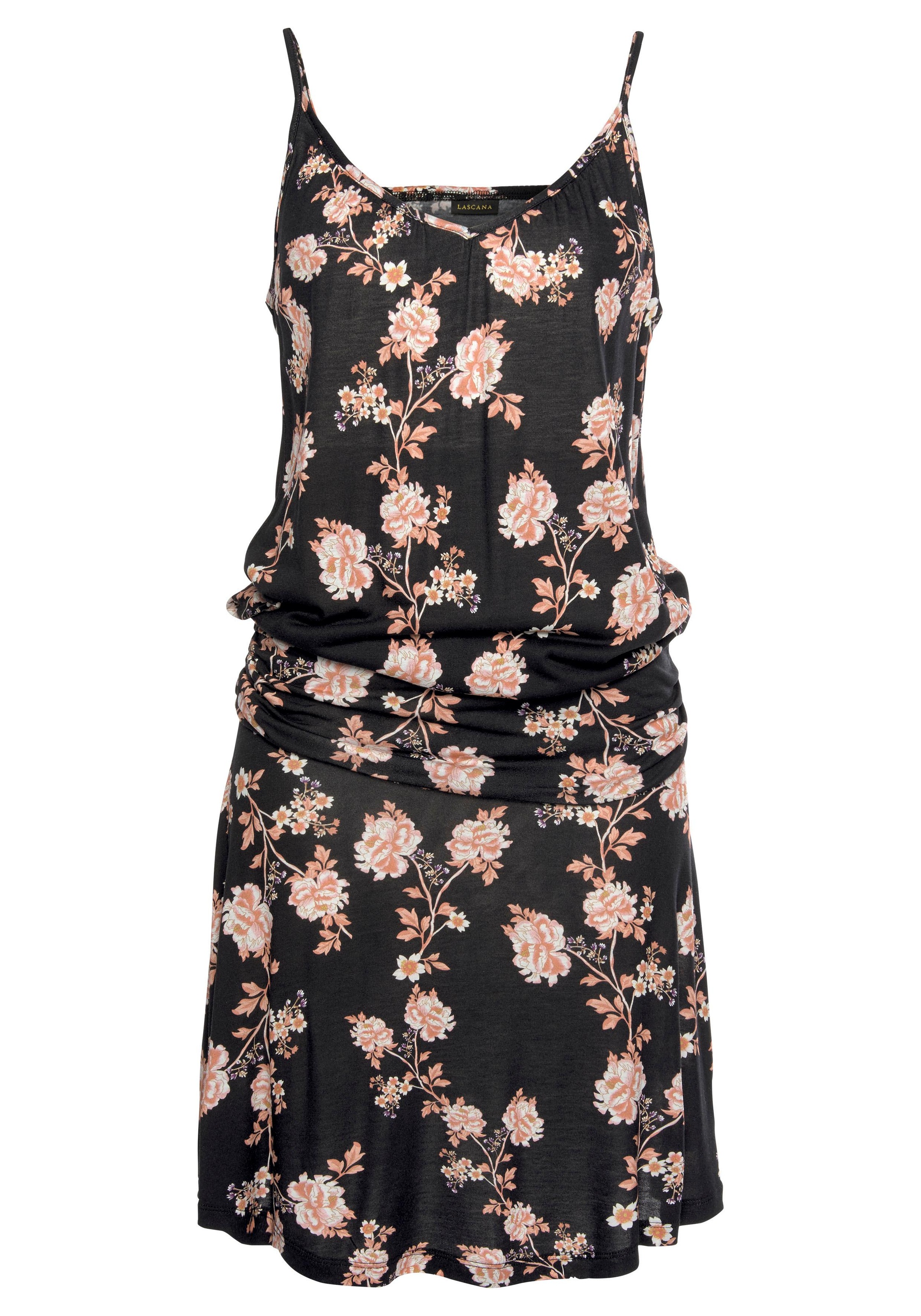LASCANA Strandkleid, mit floralem Alloverdruck, kurzes Sommerkleid, Minikle günstig online kaufen