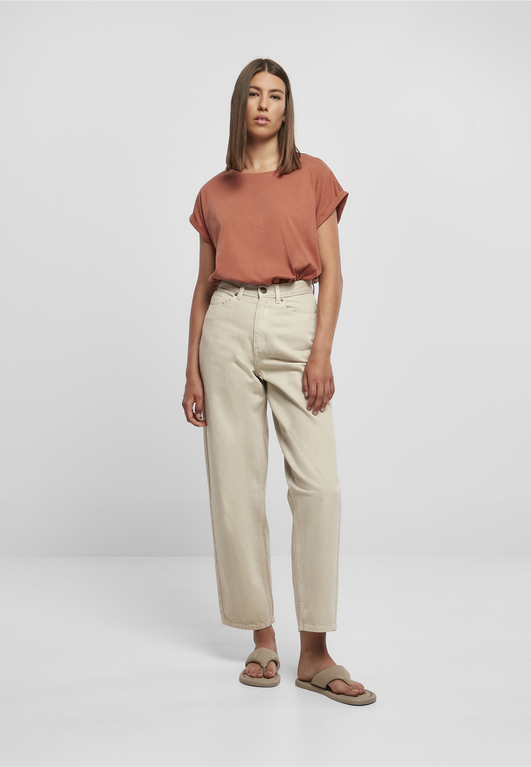 URBAN CLASSICS Kurzarmshirt »Urban Classics Damen Ladies Extended Shoulder Tee« 1 Stk.