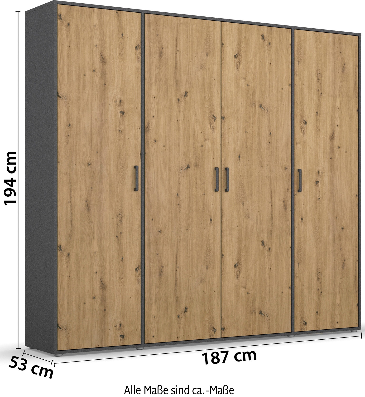 rauch Kleiderschrank »VOYAGER Otto´s Choice Garderobe Wäscheschrank TOPSELLER Schlafzimmer«, (in 3 verschiedenen Ausstattungen BASIC/CLASSIC/PREMIUM), Schrank mit modernen Griffen in viel Stauraum MADE IN GERMANY