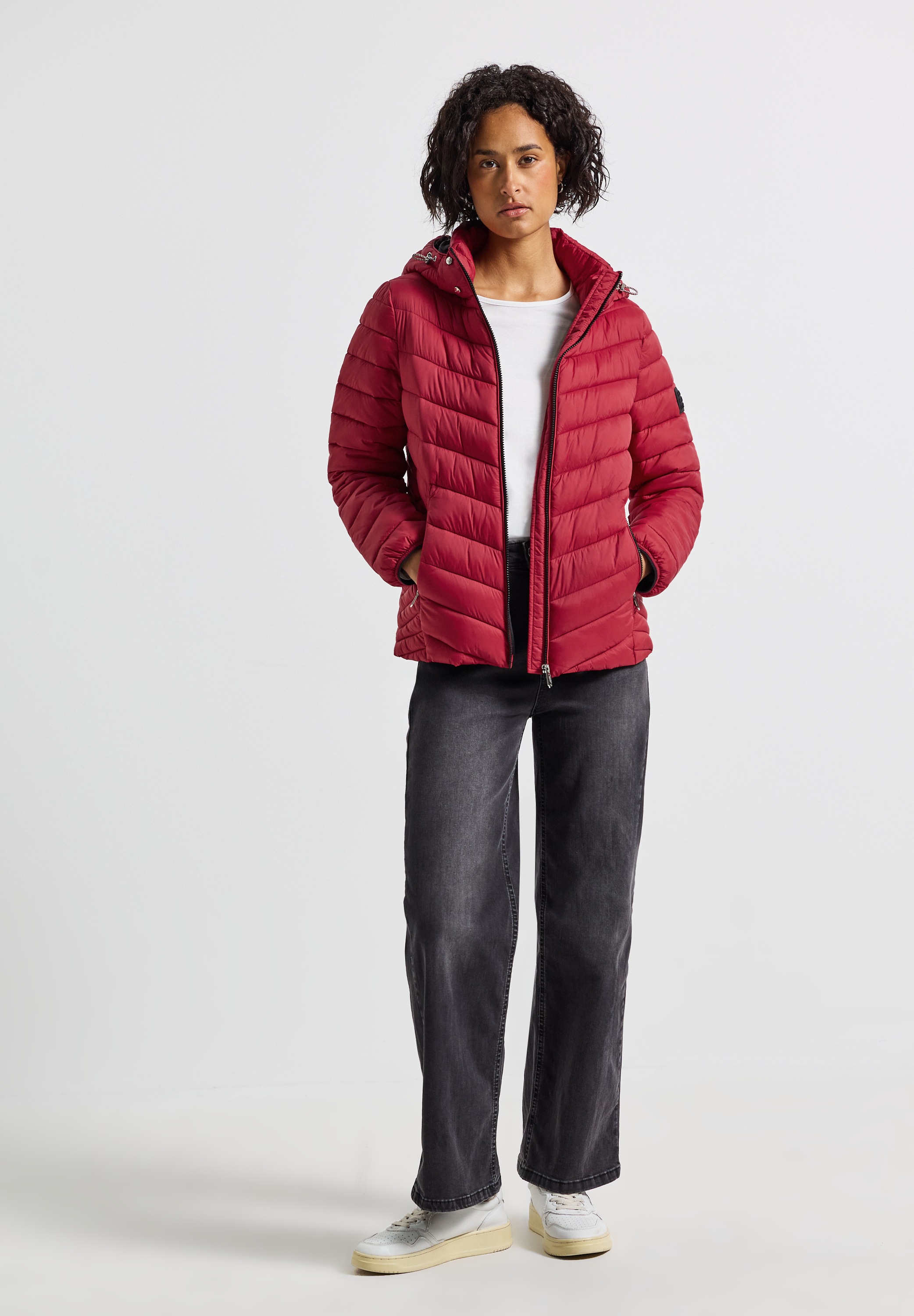 STREET ONE Steppjacke, mit Kapuze, mit Kapuze mit Gummizug