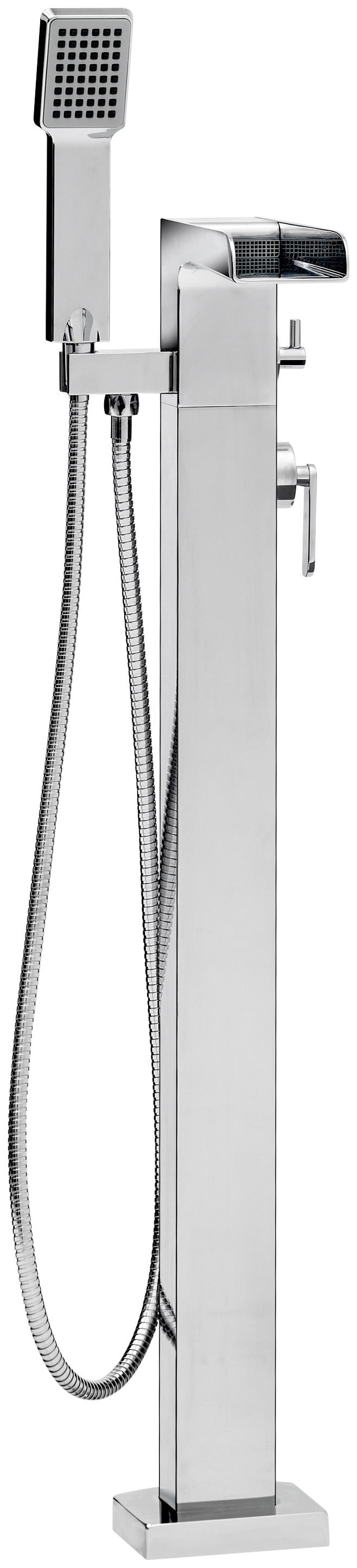 Wannenarmatur OTTOFOND, B:180cm H:95,5cm T:23cm, grau, Messing, Armaturen, "Niagara", besonders massive Ausführung