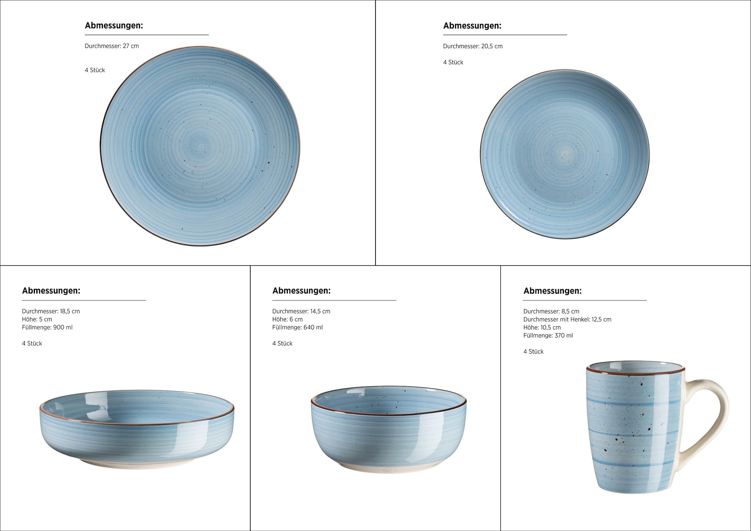 MÄSER Kombiservice »VALMERA, Geschirr Set, Steinzeug«