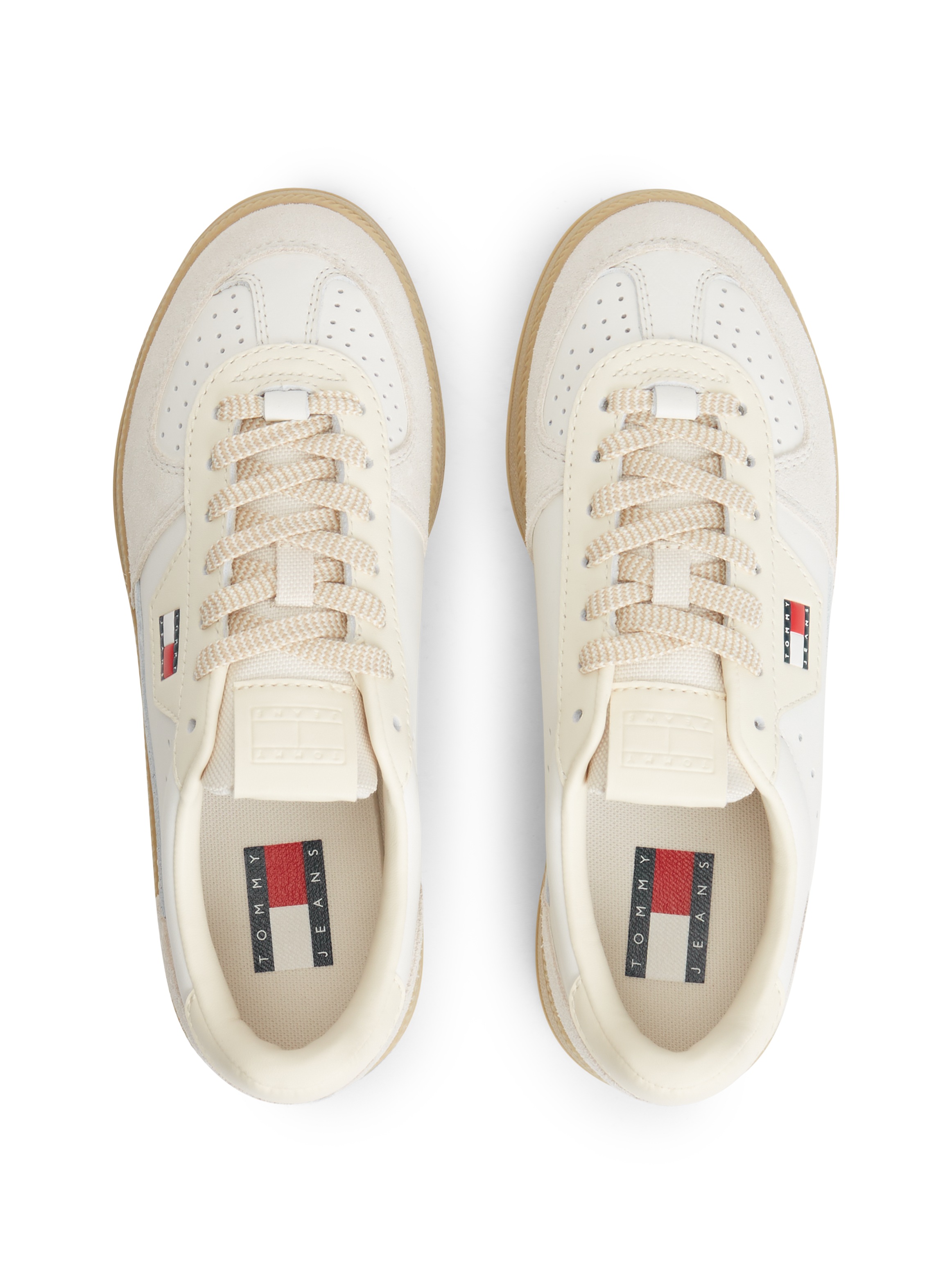 Tommy Jeans Plateausneaker »THE GREENWICH EDGE MAX«  Freizeitschuh, Schnürschuh im Retro-Look mit Perforationen