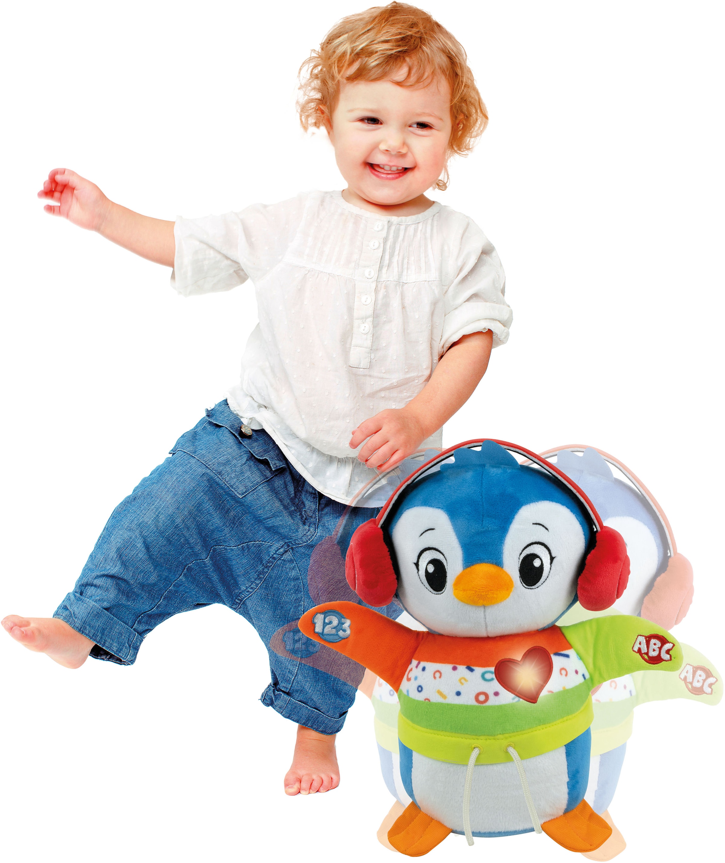 Clementoni® Kuscheltier »Baby Clementoni, Tanz-mit-mir Pinguin«, mit Licht- und Soundeffekten