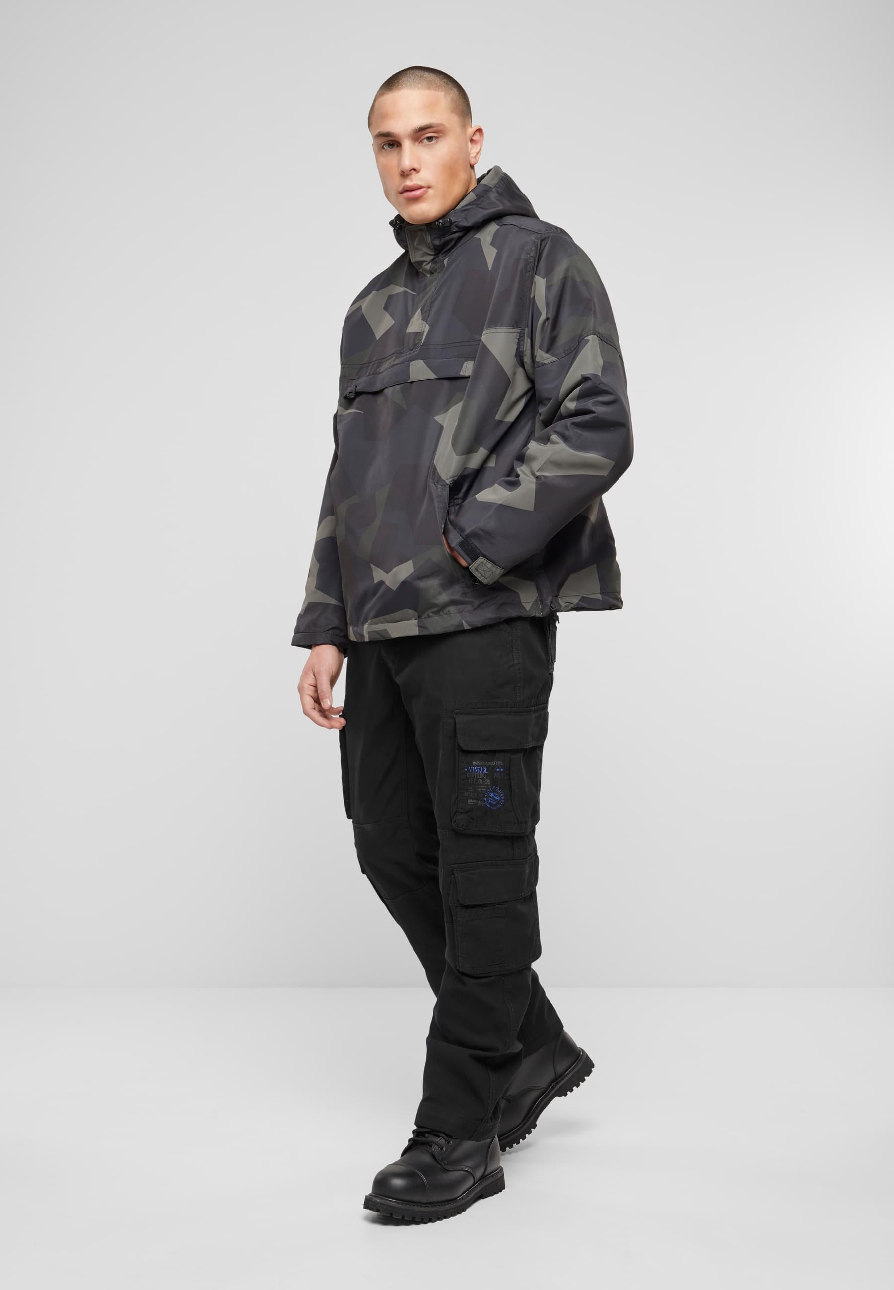 Brandit Anorak »Brandit Herren Fleece Pull Over Windbreaker«, (1 St.), mit Kapuze