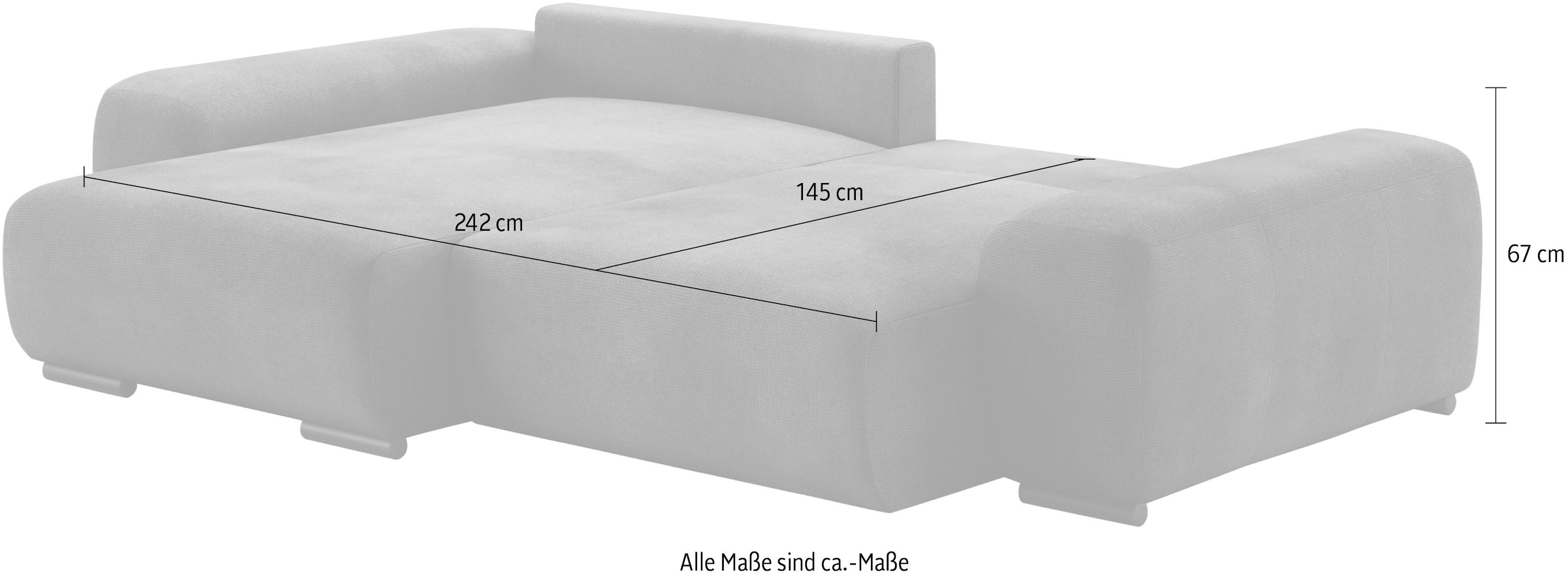 Mr. Couch Polsterecke »Sundance II«, Dauerschläfer mit EasyBett-Schlaffunktion, Bettkasten