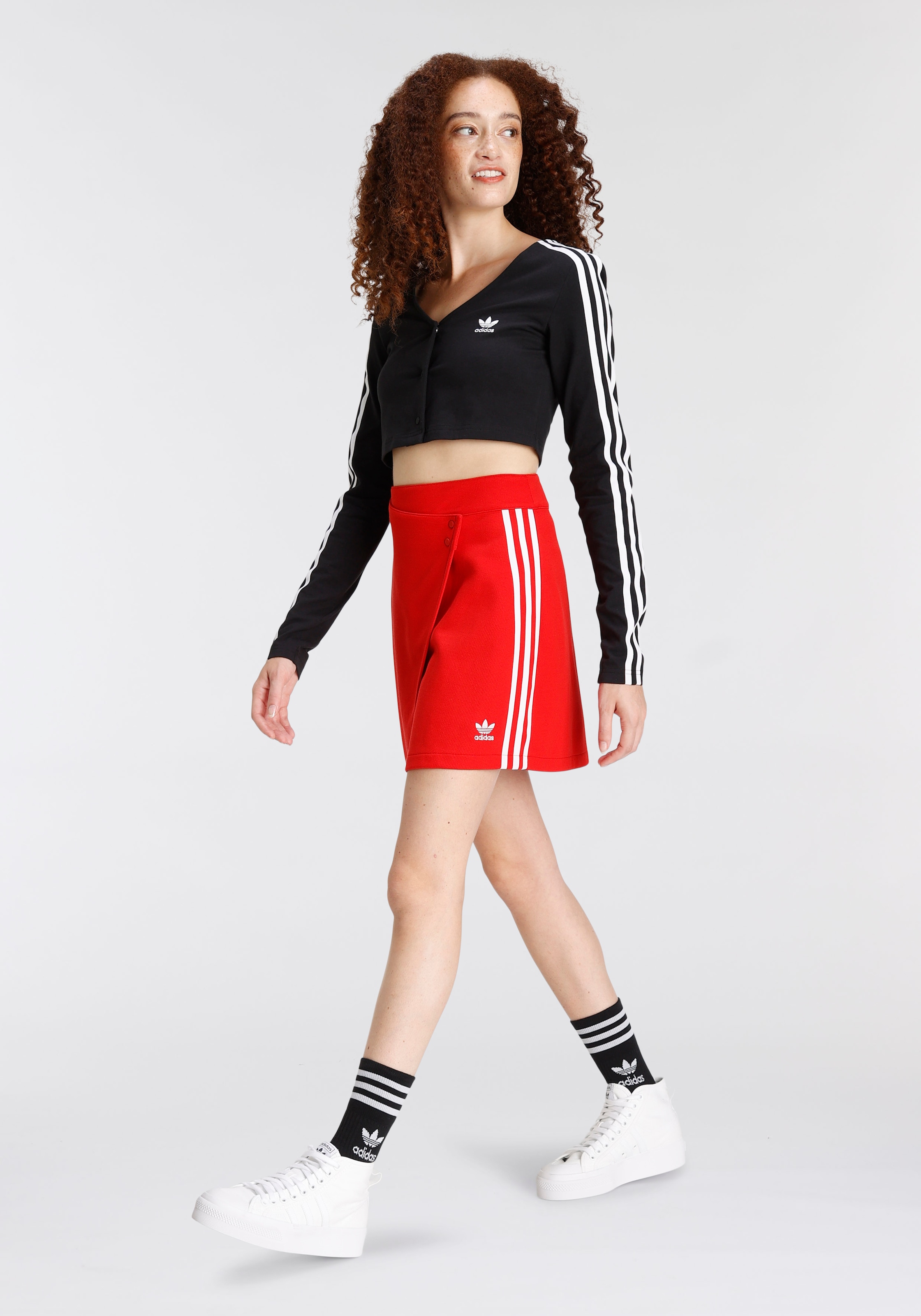 CLASSICS | Originals adidas 3STREIFEN BAUR Langarmshirt kaufen BUTTON LONGSLEEVE« »ADICOLOR