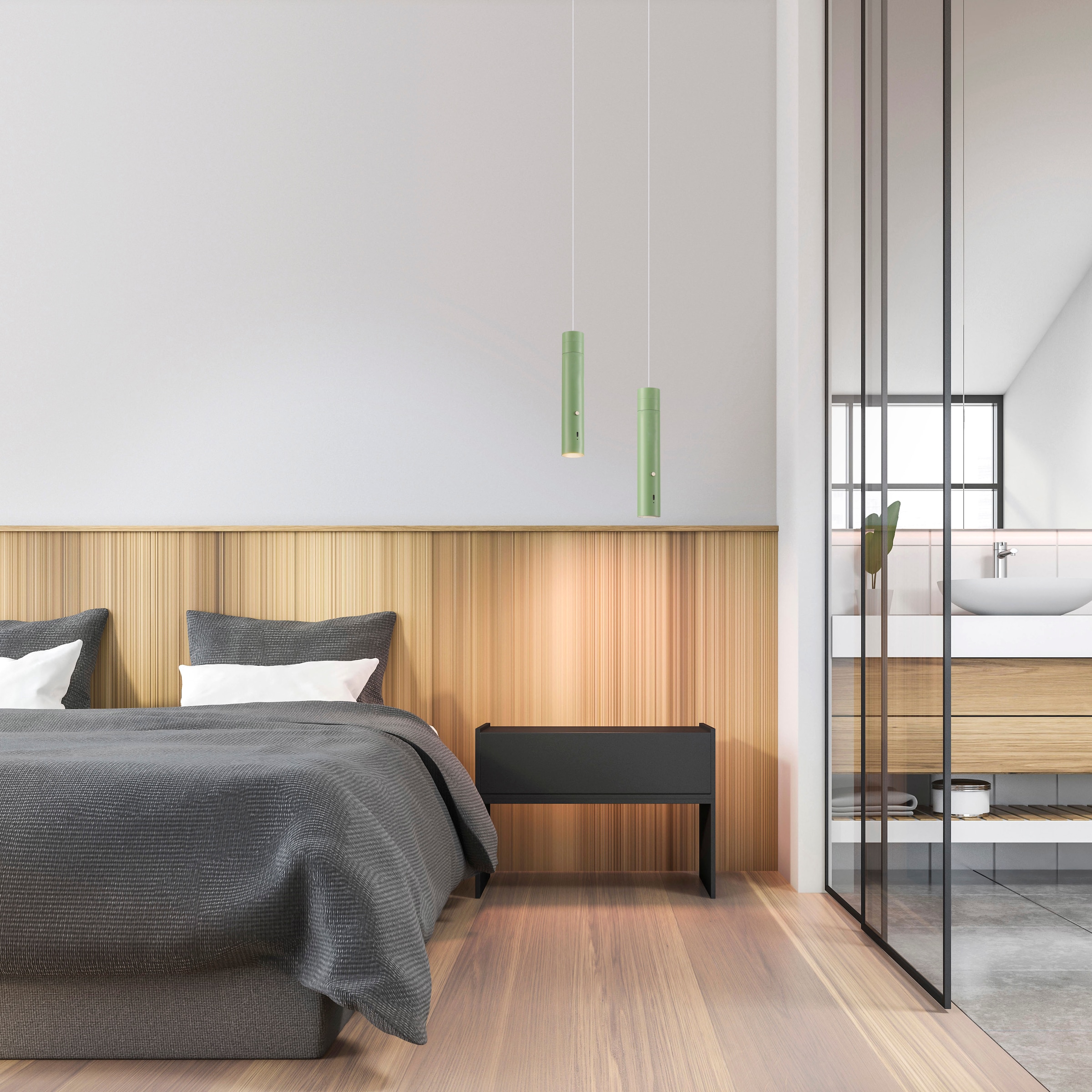 JUST LIGHT Pendelleuchte »ATTACH« LED-Modul 1 Stk. Warmweiß Akkuleuchte