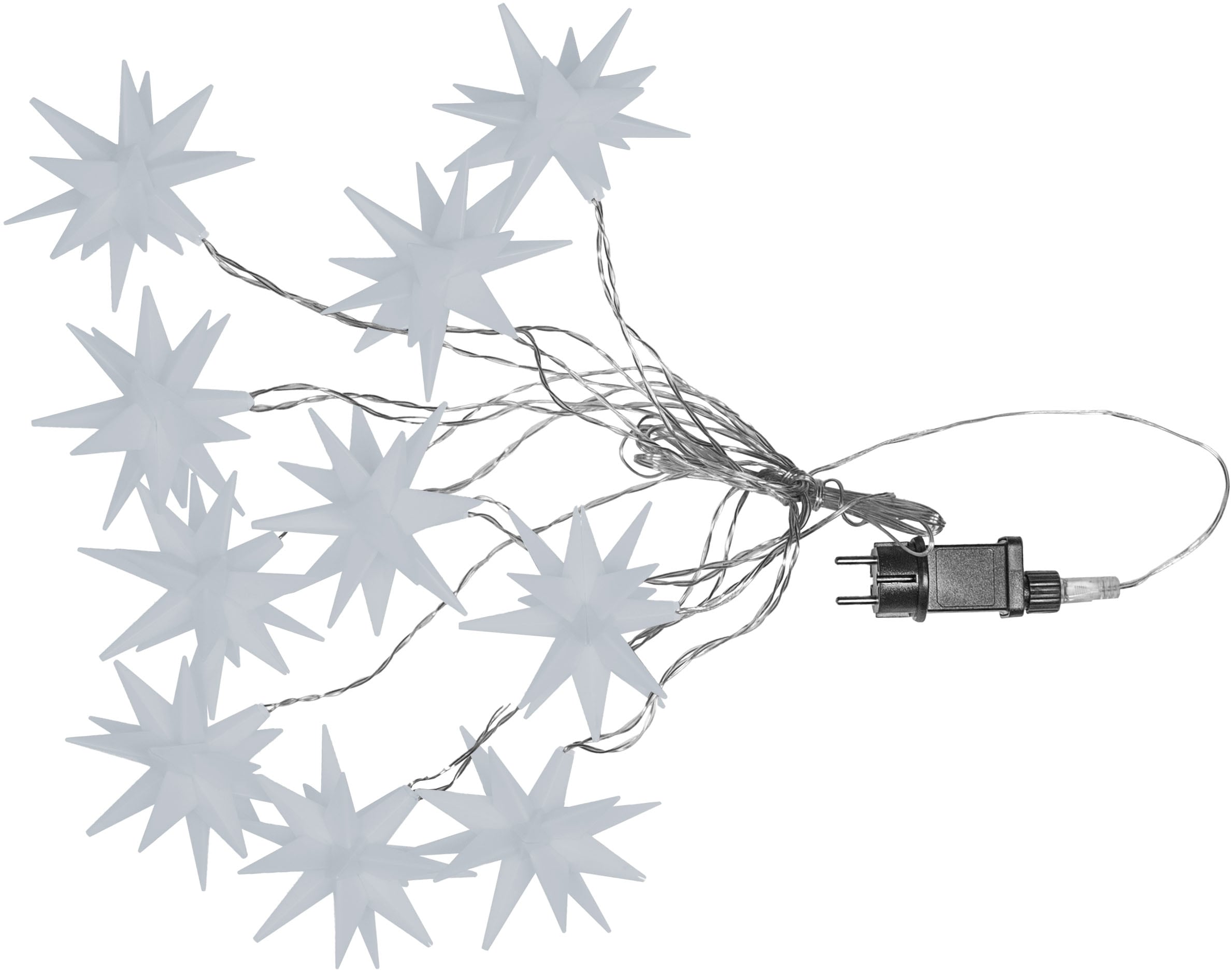 my home LED-Lichterkette »Elvya« 10 Stk.-flammig 3D 10er Sternenlichterkette