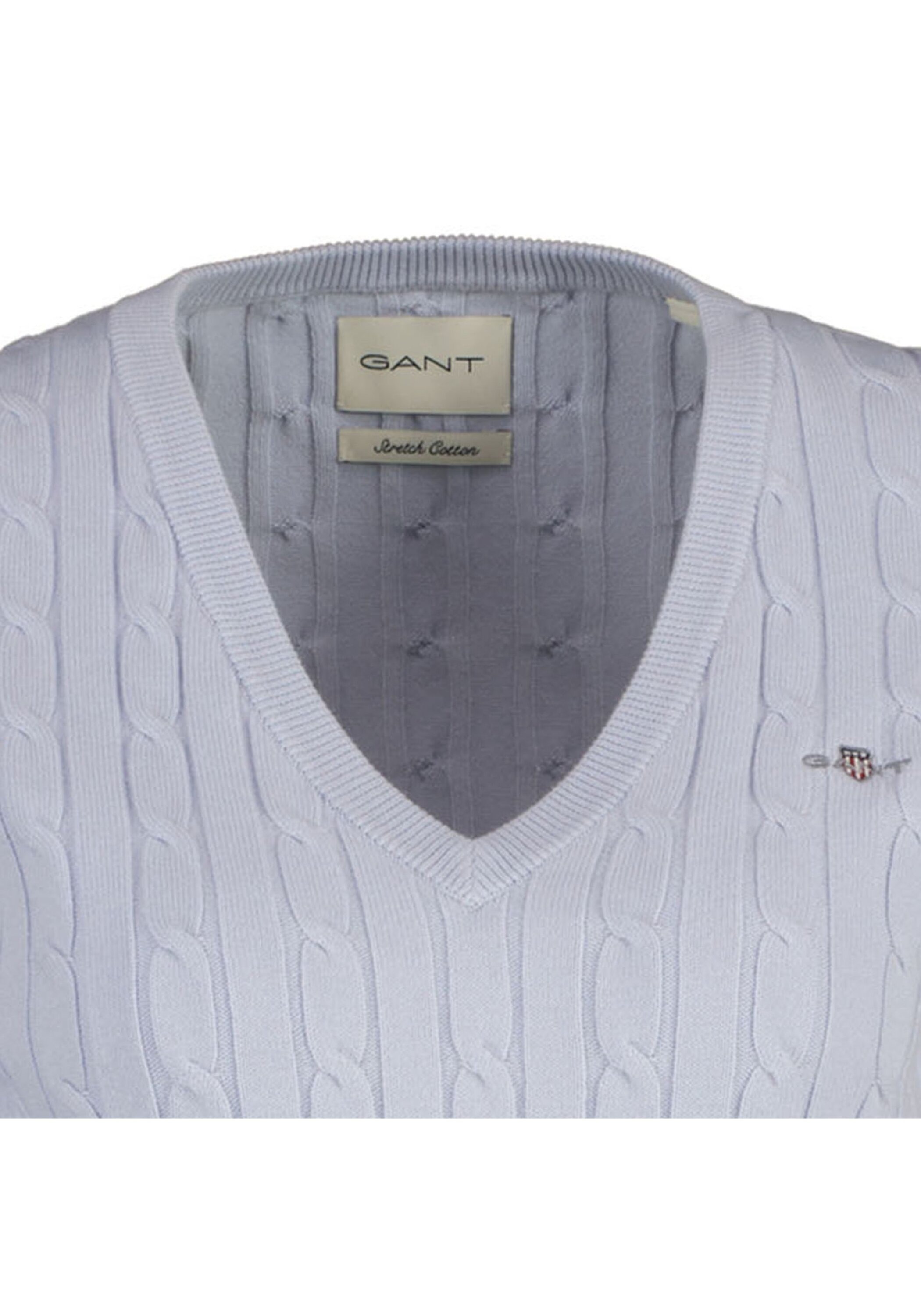 Thumbnail - Gant Sweater "Strickpullover STRETCH COTTON CABLE V-NECK"