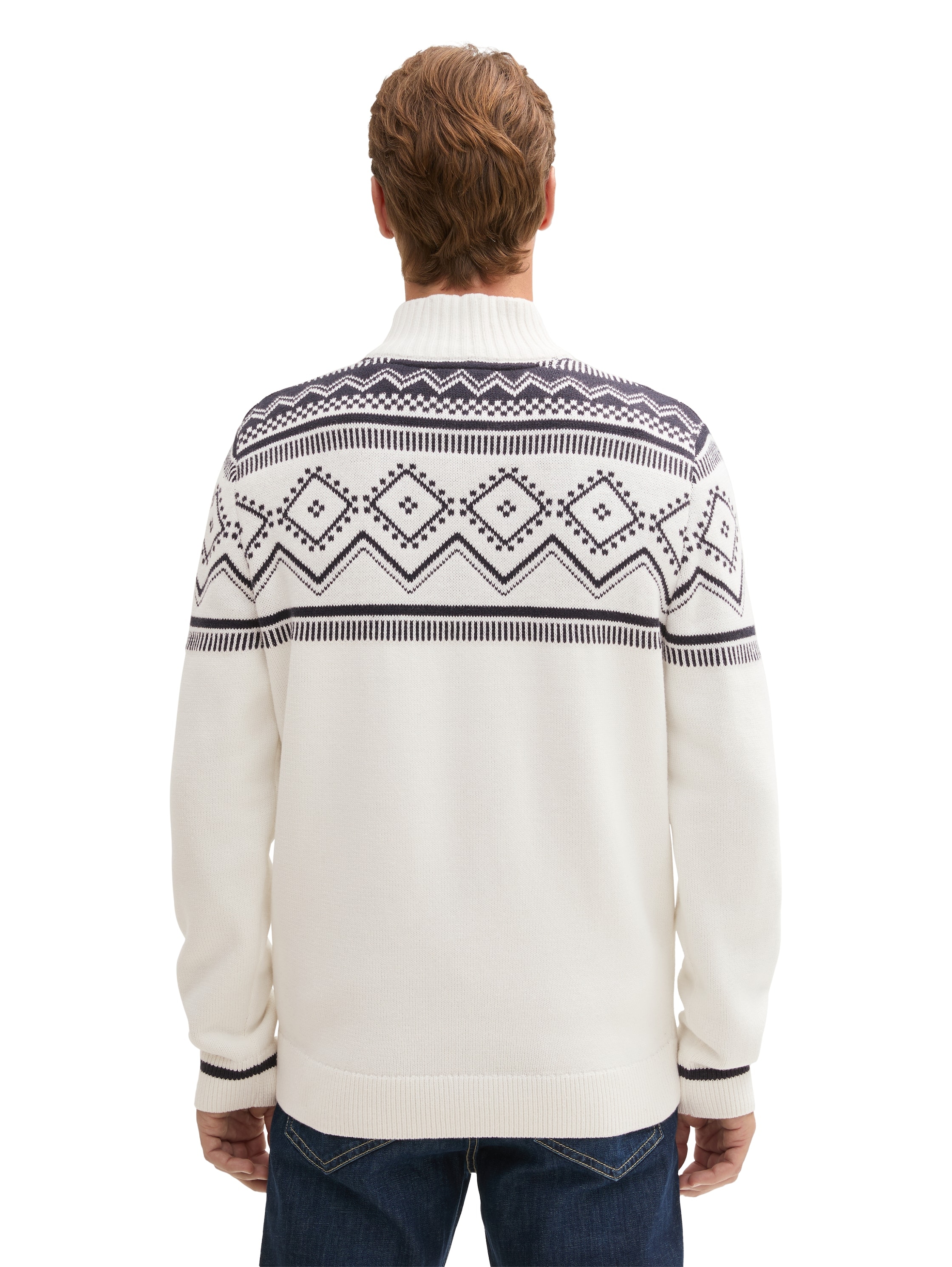 TOM TAILOR Troyer, mit Fair Isle Muster