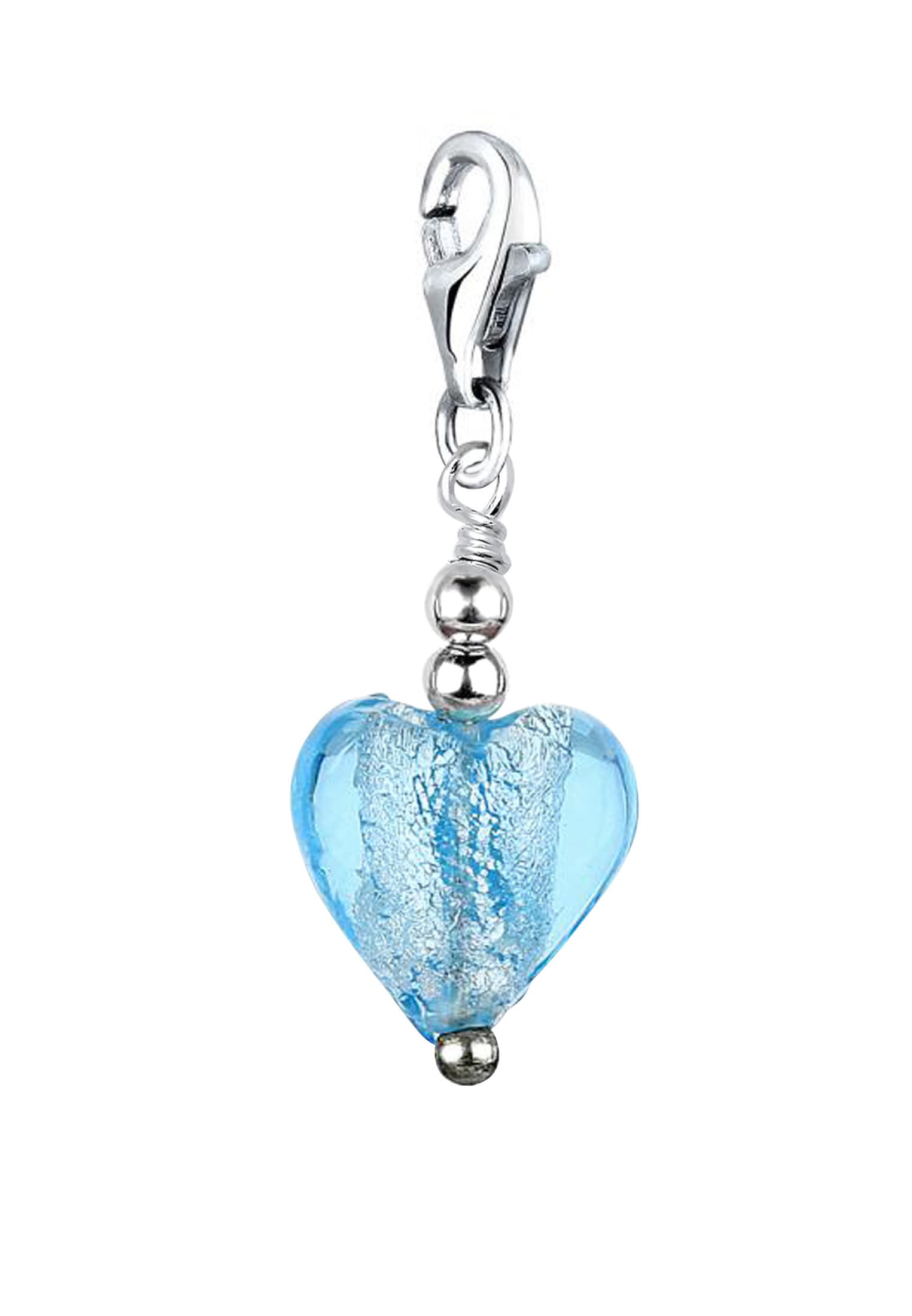 Nenalina Charm-Einhänger »Herz-Anhänger Symbol Liebe Muranoglas 925 Silber«