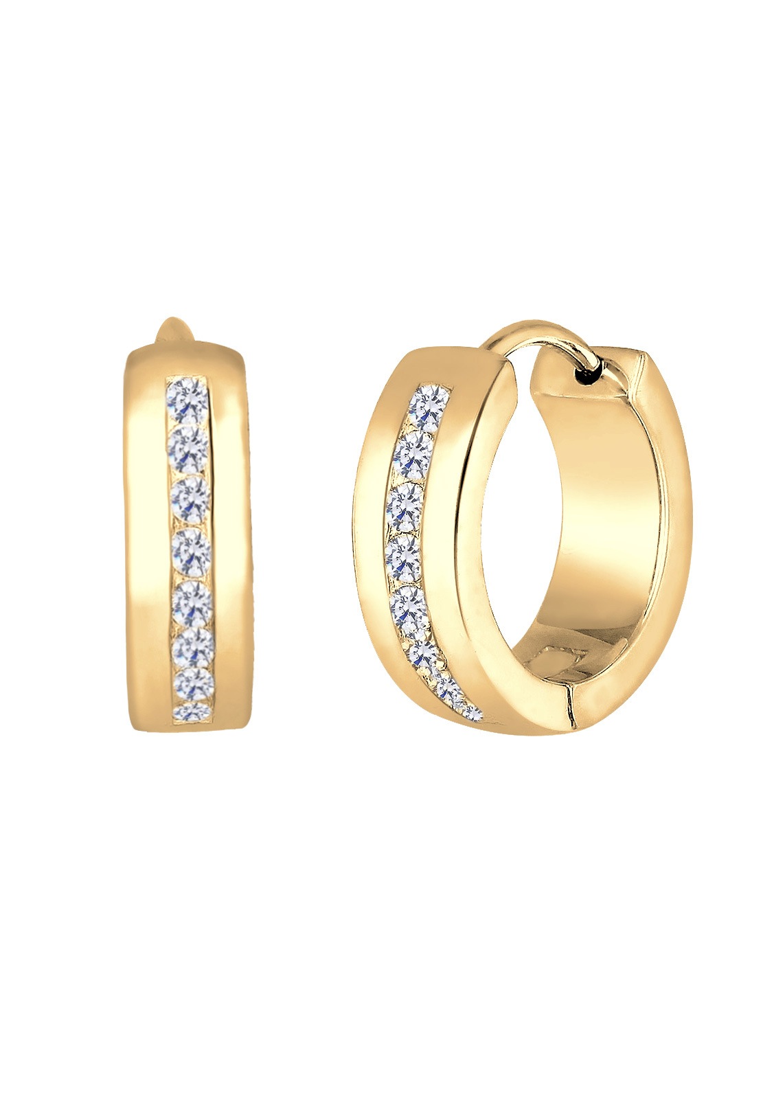 Elli Paar Creolen »Elli Ohrringe Creolen Zirkonia Basic Glamour Elegant 925 Silber«
