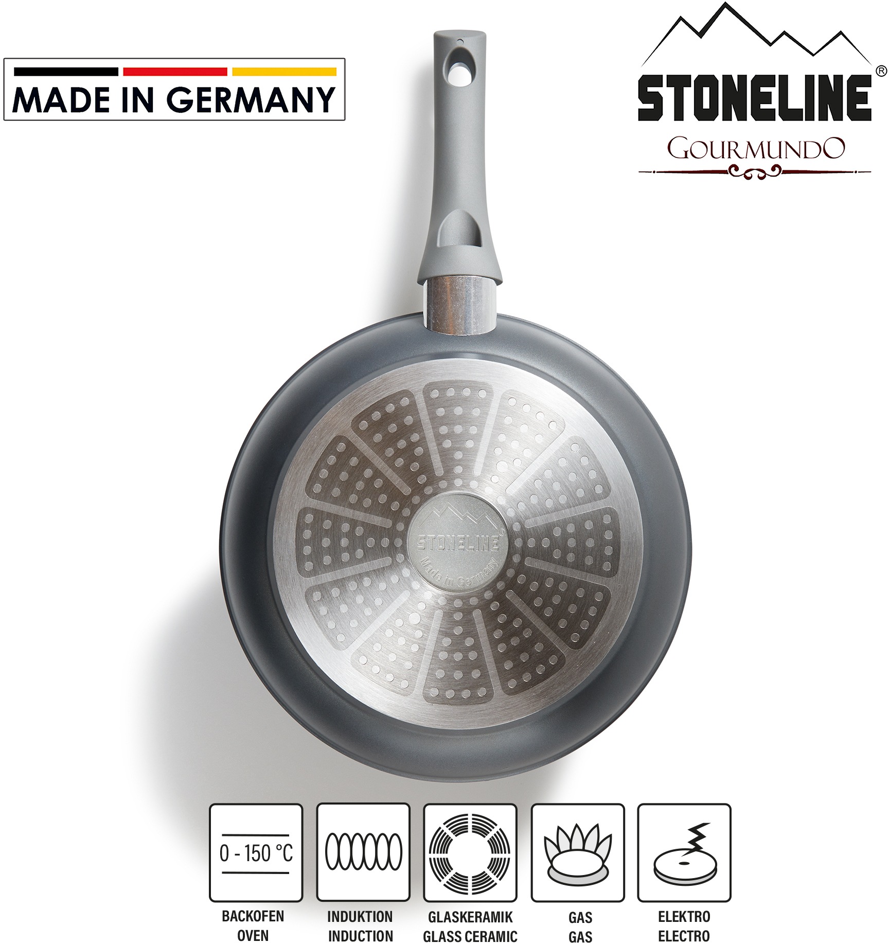 Thumbnail - STONELINE Bratpfanne "Gourmundo" Aluminium 1 Stk. tlg. Made in Germany, STONELINE-Antihaftbeschichtung, Indukton, Indukt...