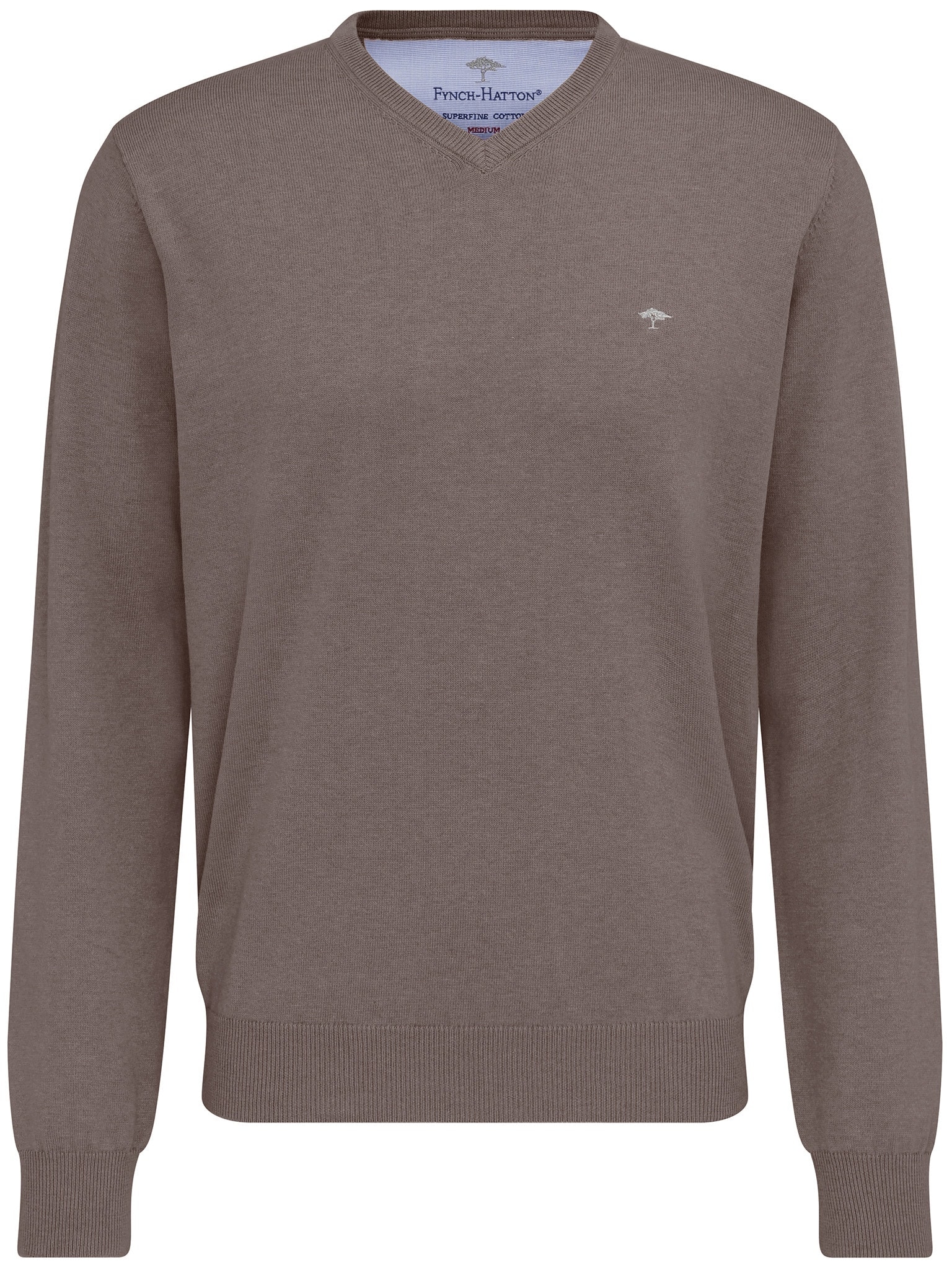 FYNCH-HATTON Strickpullover "FYNCH-HATTON Pullover mit V-Kragen" aus Baumwo günstig online kaufen