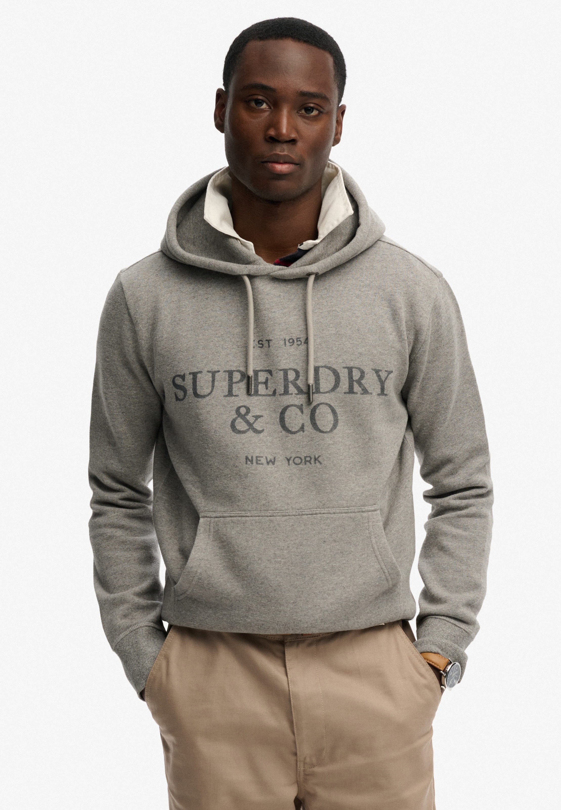 Superdry Kapuzensweatshirt "1954 COMPANY RELAXED HOOD", Baumwollmischung, relaxed fit