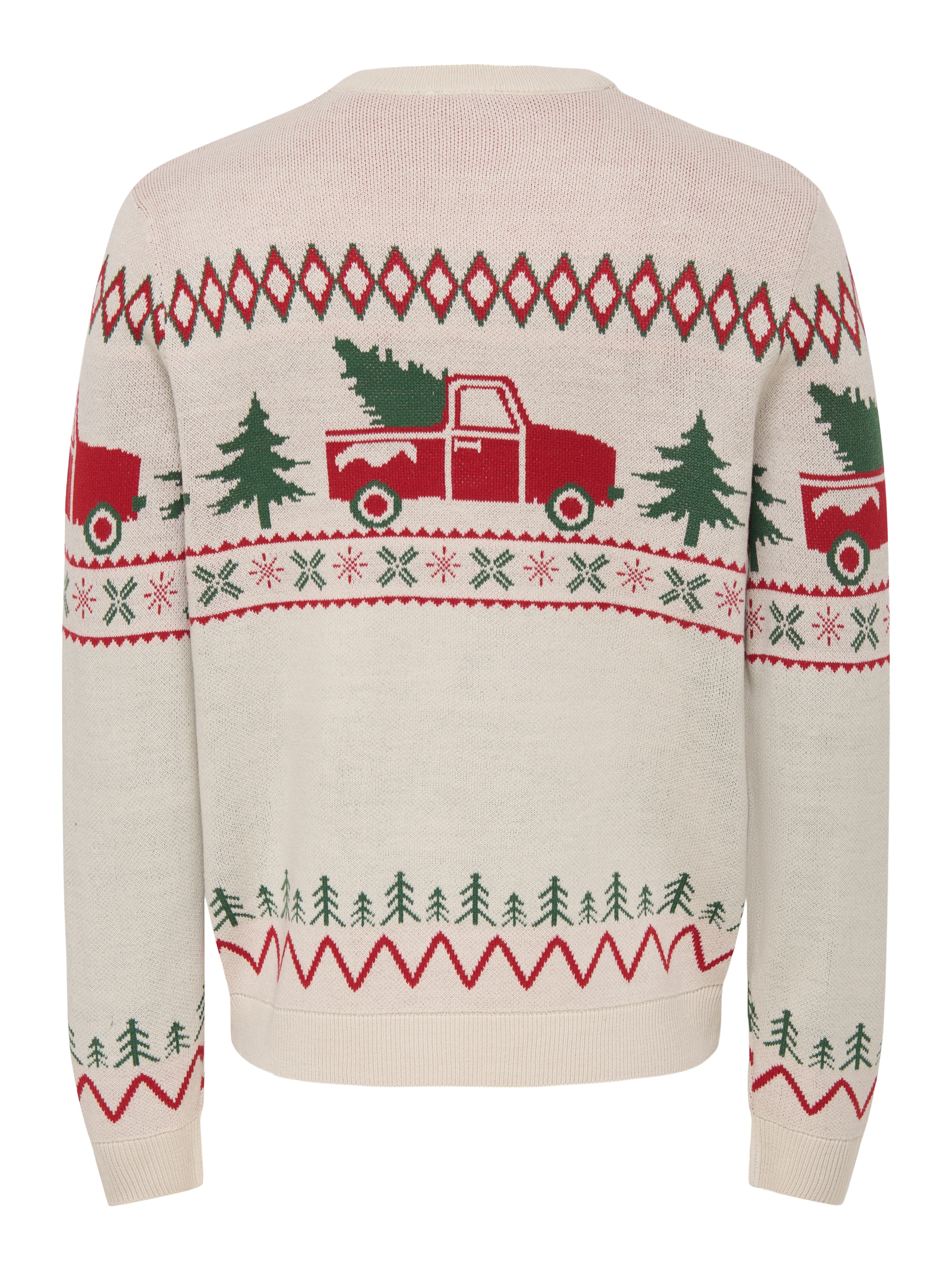 ONLY & SONS Rundhalspullover »ONSX-MAS 1 CREW REG« Weihnachten, Kunstfaser, regular fit