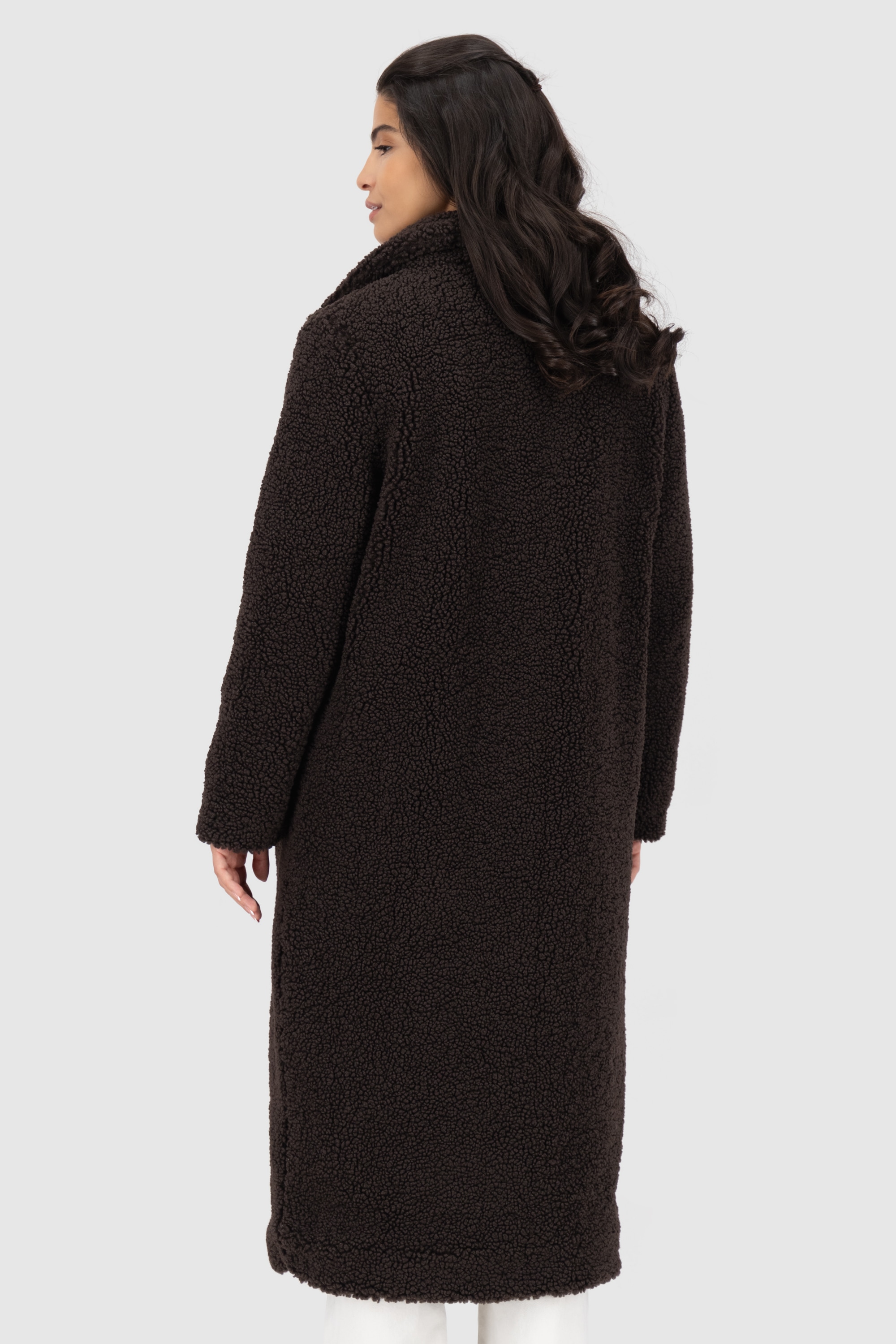 Alife & Kickin Winterjacke »Damen HariAK A«, Kuscheliger langer Teddy Wintermantel in lässiger Schnittform